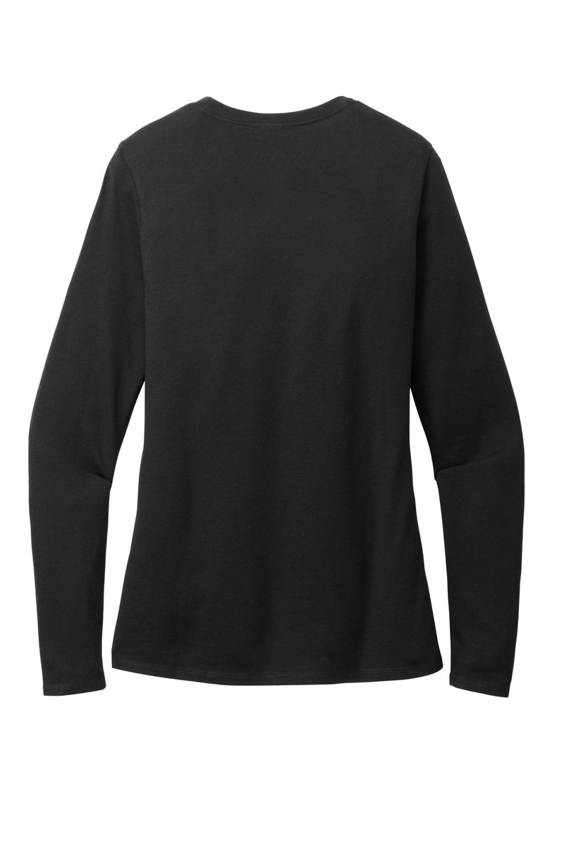 District Women's Perfect Blend CVC Long Sleeve Tee - Black