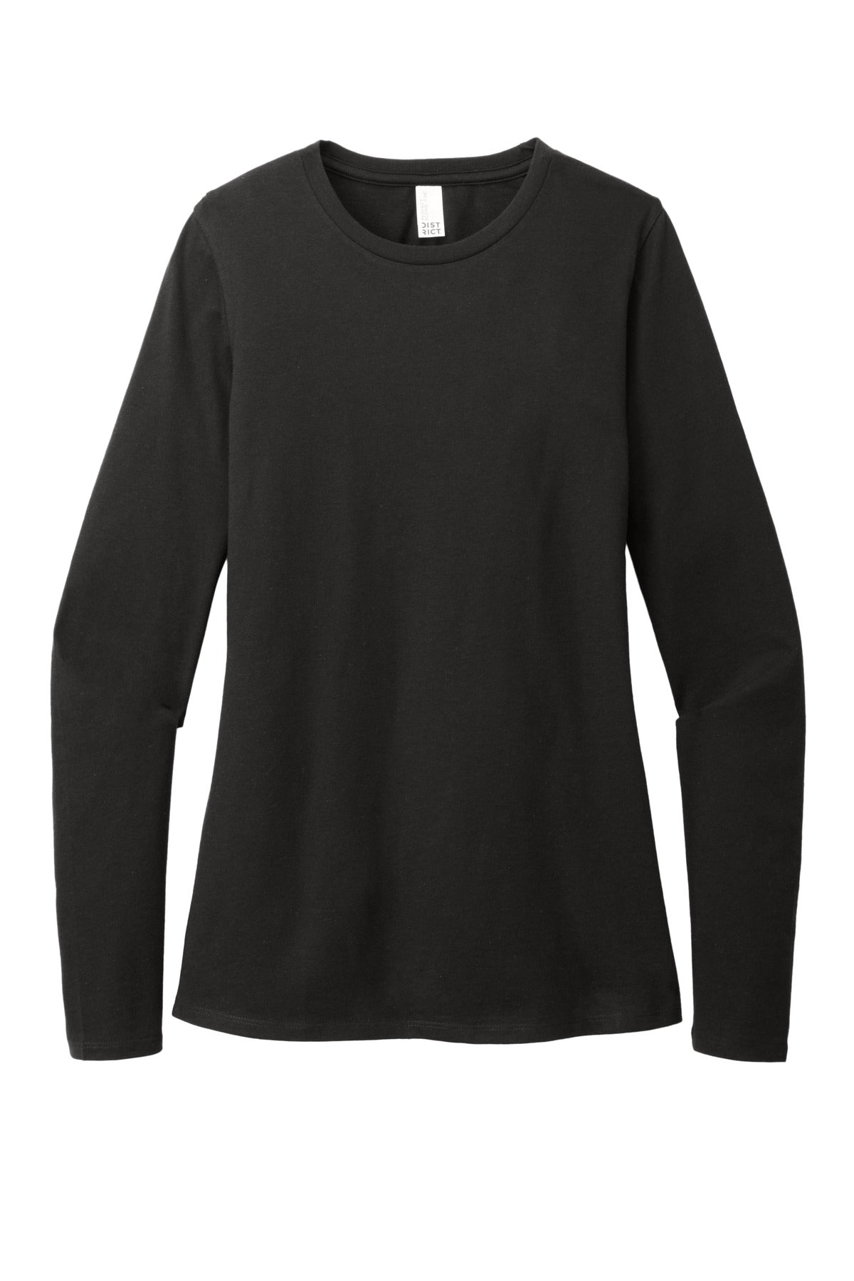 District Women's Perfect Blend CVC Long Sleeve Tee - Black