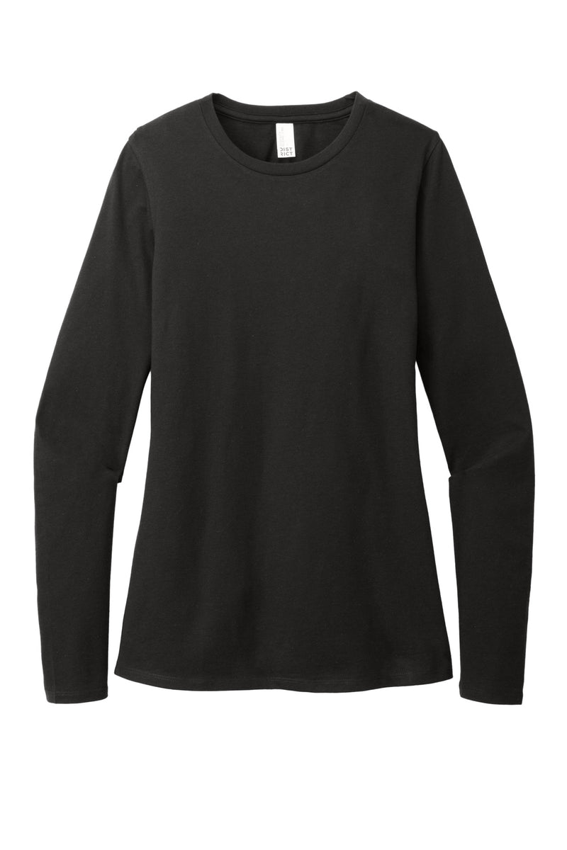 District Women's Perfect Blend CVC Long Sleeve Tee - Black