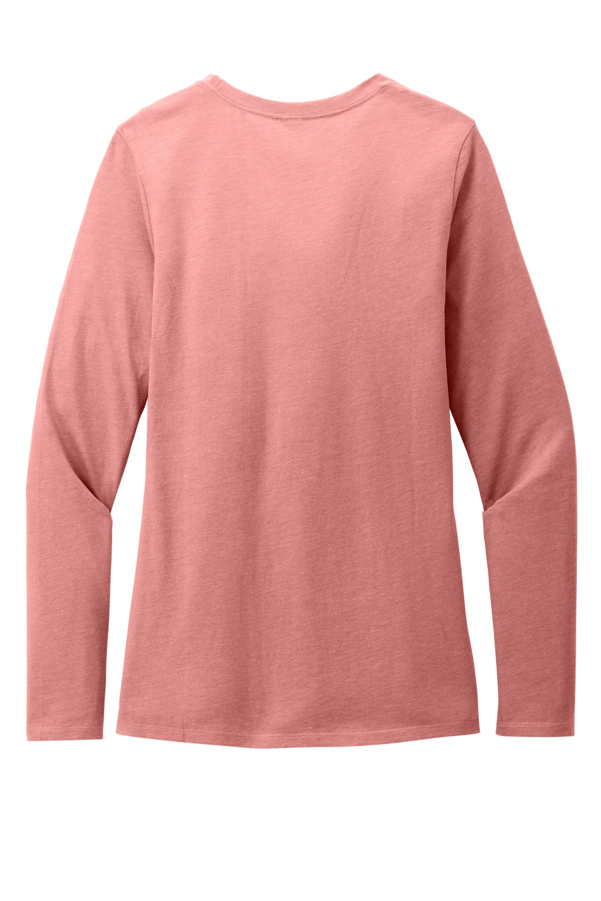 District Women's Perfect Blend CVC Long Sleeve Tee - Blush Frost