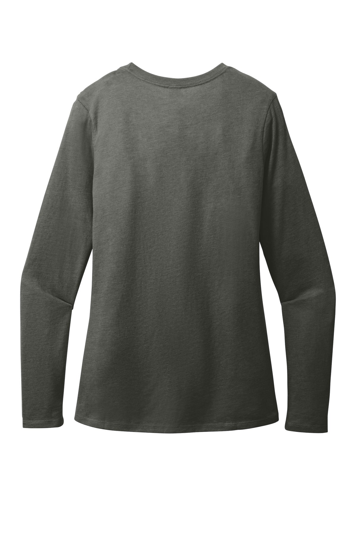 District Women's Perfect Blend CVC Long Sleeve Tee - Heathered Charcoal