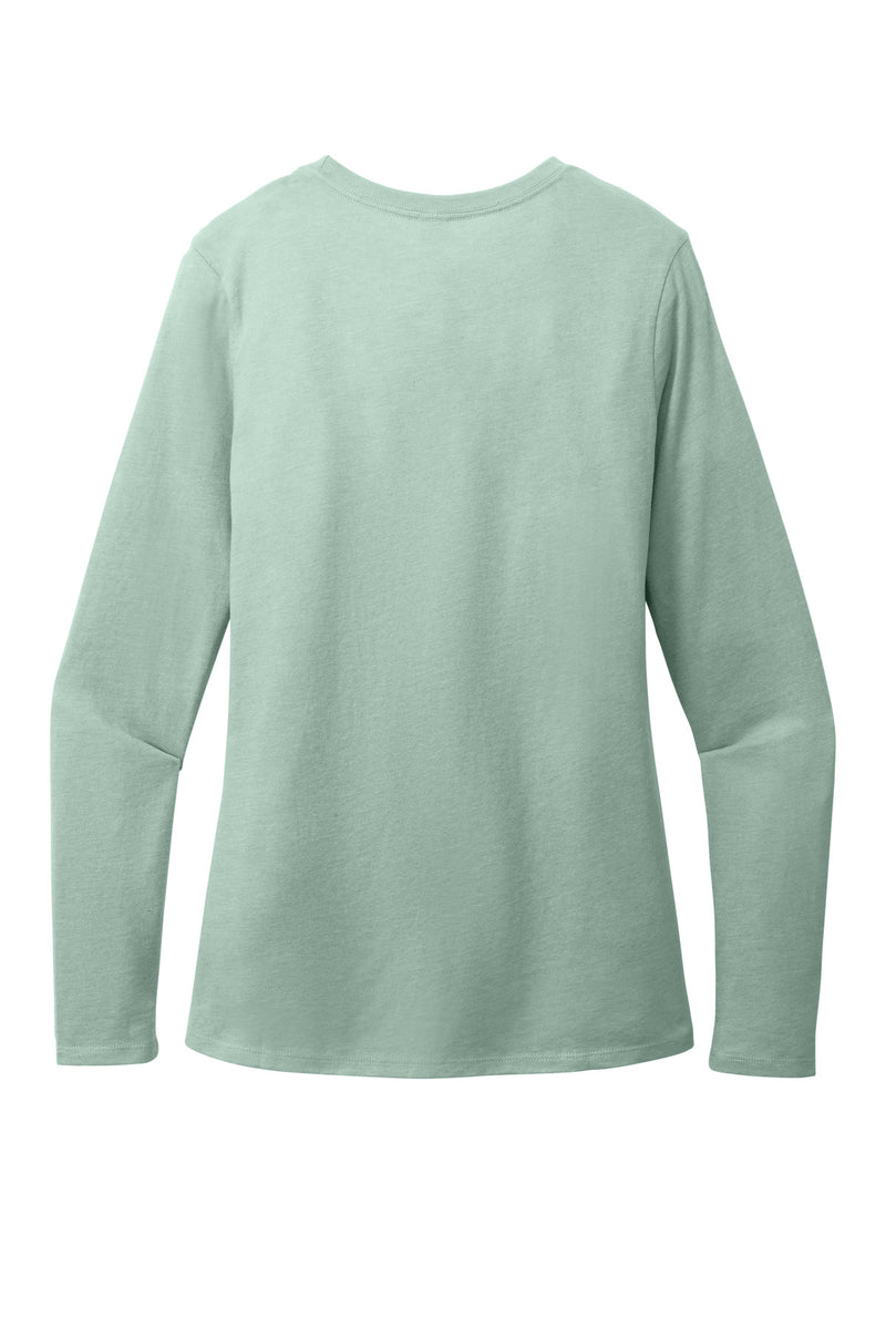 District Women's Perfect Blend CVC Long Sleeve Tee - Heathered Dusty Sage