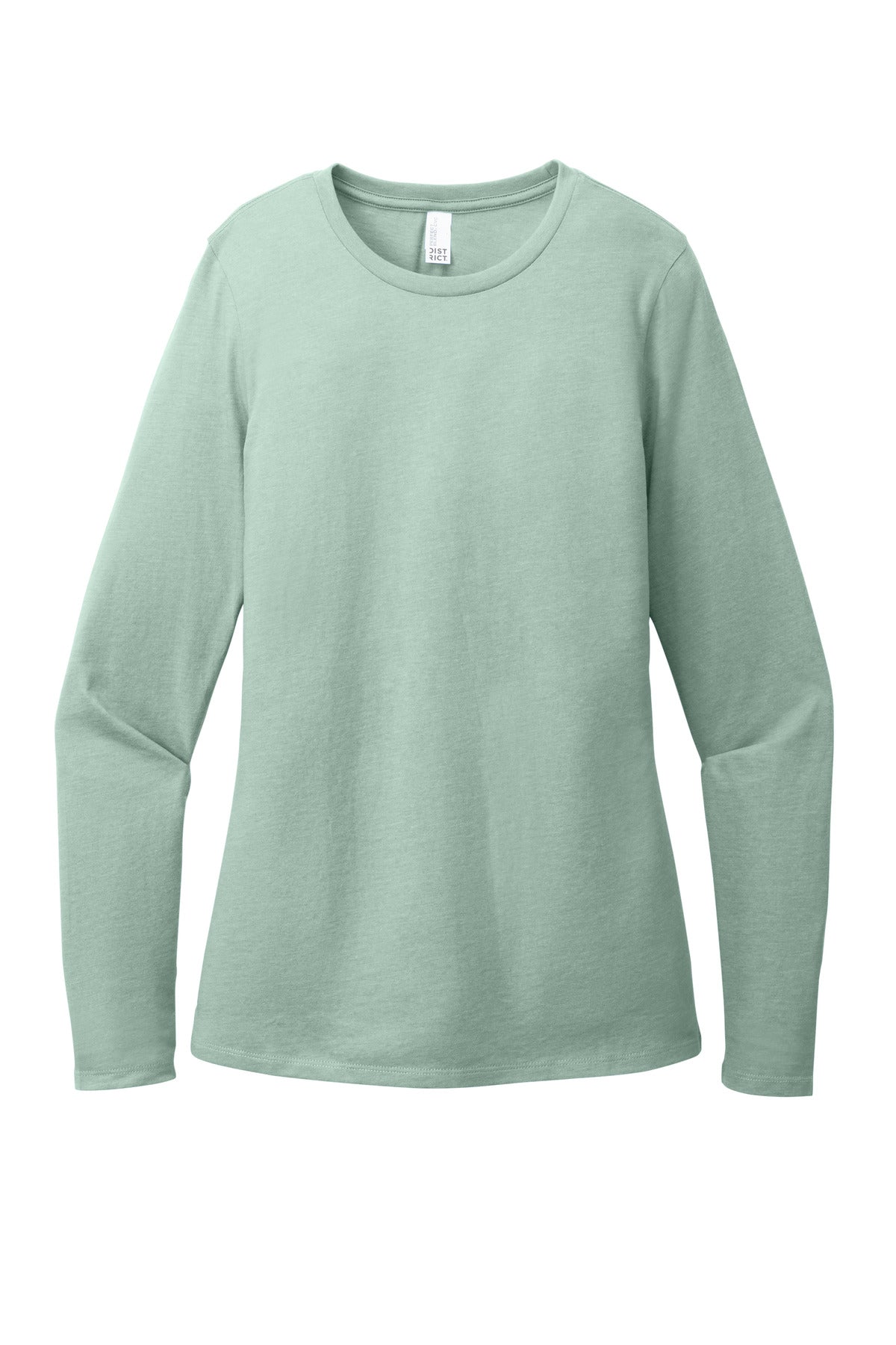 District Women's Perfect Blend CVC Long Sleeve Tee - Heathered Dusty Sage