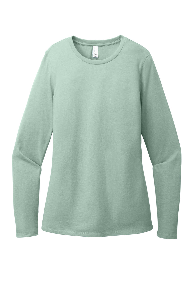District Women's Perfect Blend CVC Long Sleeve Tee - Heathered Dusty Sage