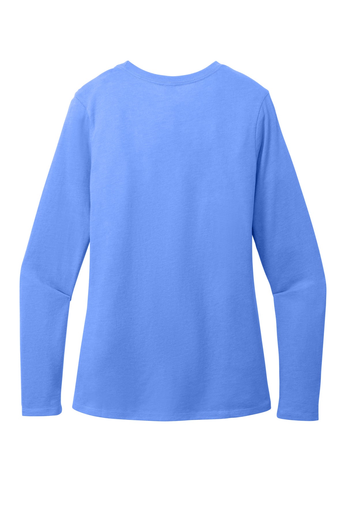 District Women's Perfect Blend CVC Long Sleeve Tee - Heathered Royal