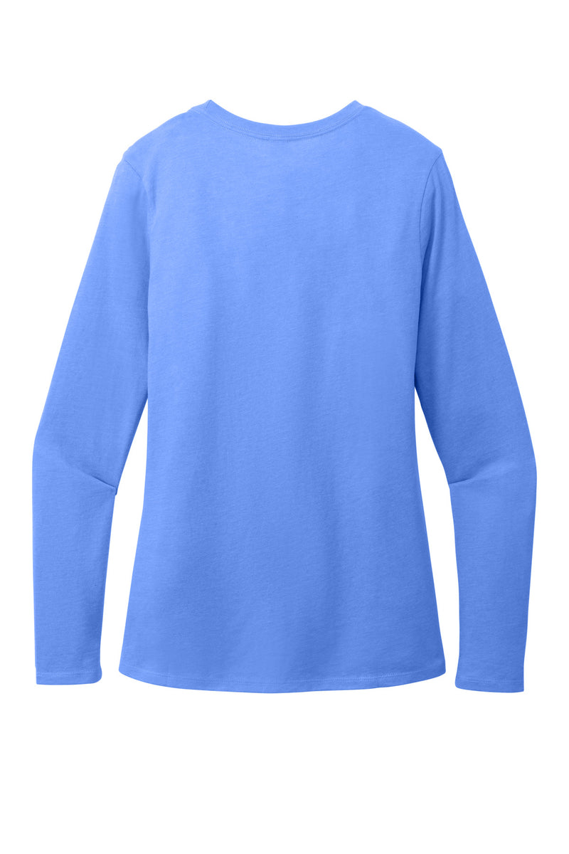 District Women's Perfect Blend CVC Long Sleeve Tee - Heathered Royal