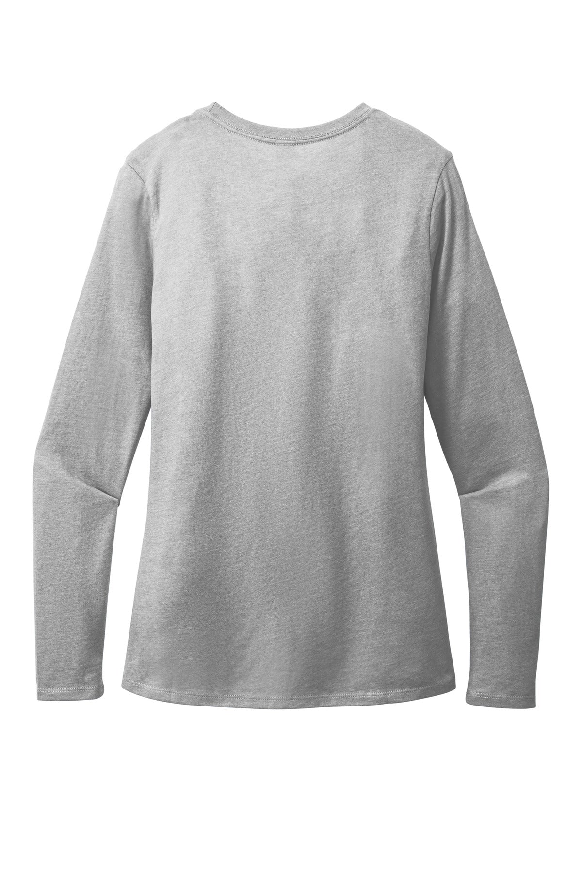 District Women's Perfect Blend CVC Long Sleeve Tee - Light Heather Grey