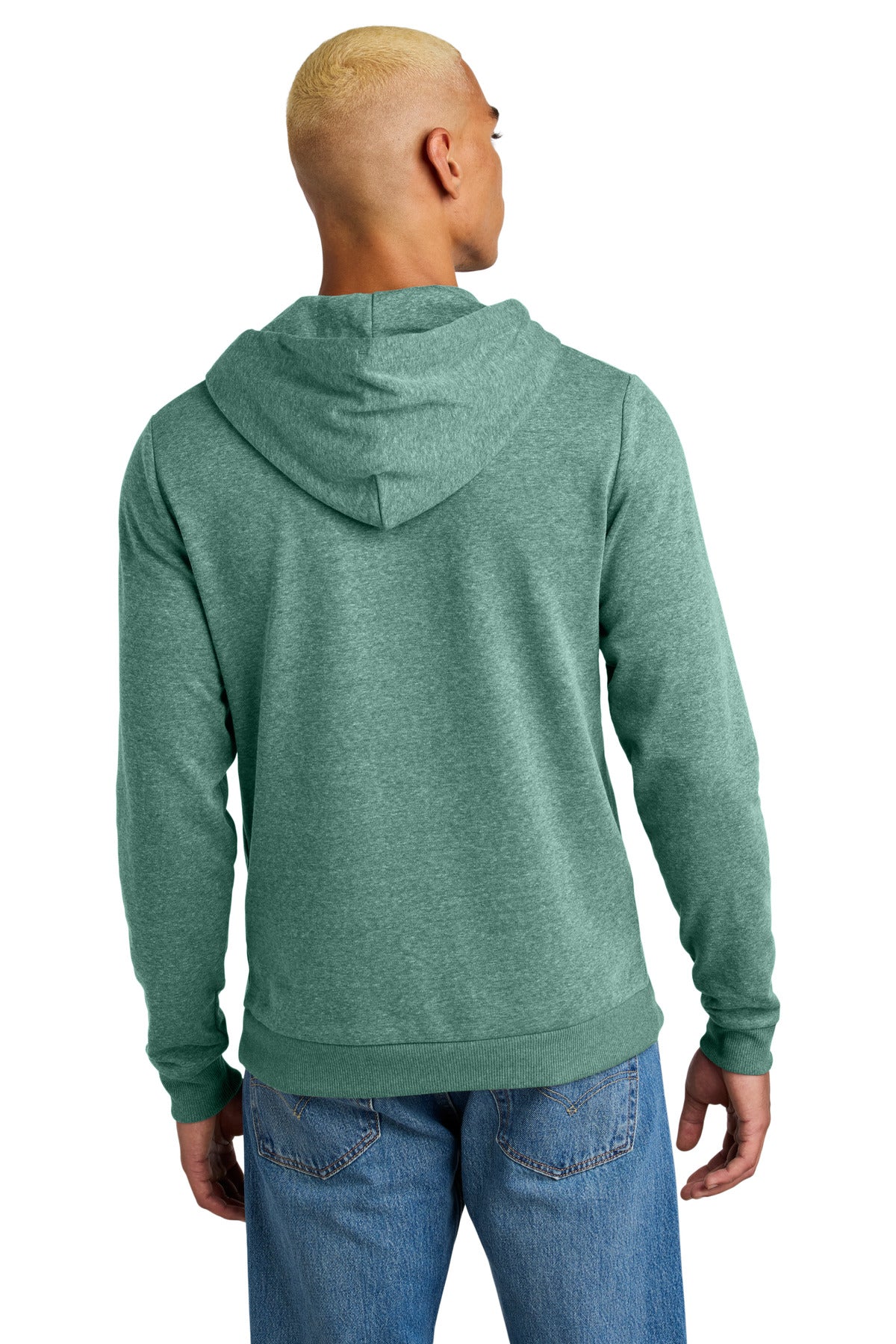 District Perfect Tri Fleece Pullover Hoodie - Heathered Eucalyptus Blue