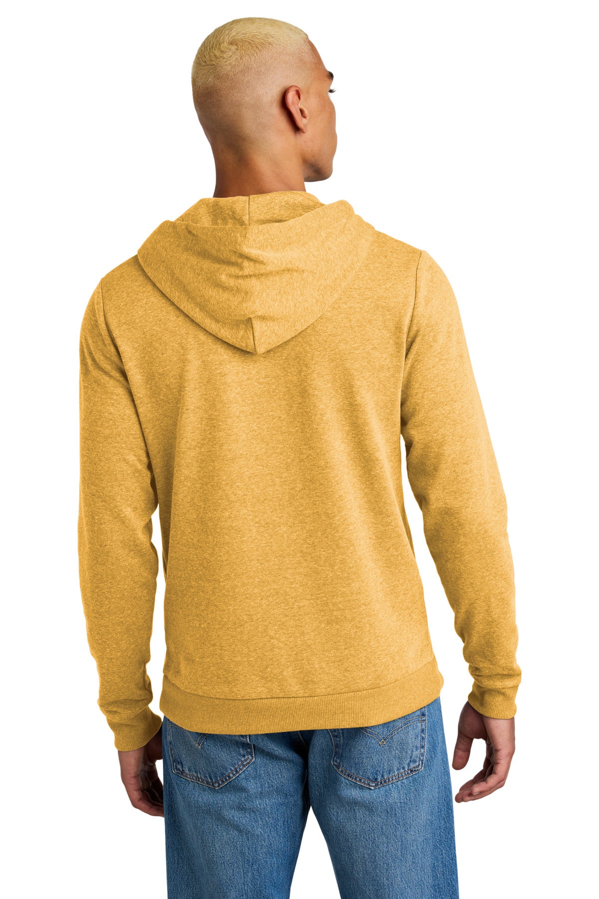 District Perfect Tri Fleece Pullover Hoodie - Ochre Yellow Heather