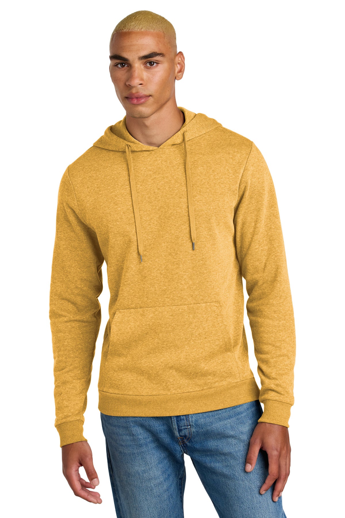 District Perfect Tri Fleece Pullover Hoodie - Ochre Yellow Heather