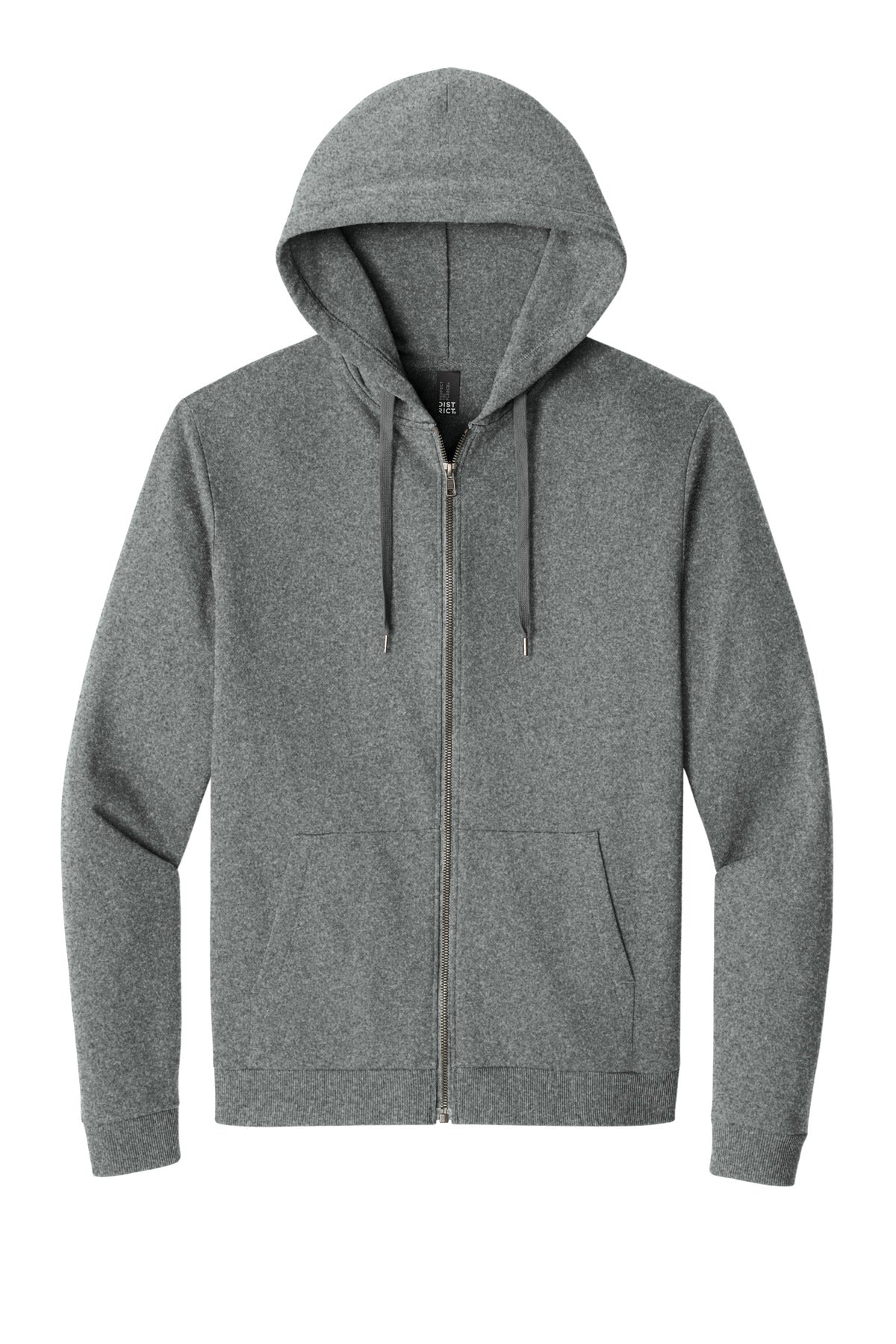 District Perfect Tri Fleece Full-Zip Hoodie - Grey Frost