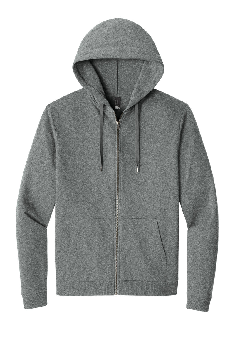 District Perfect Tri Fleece Full-Zip Hoodie - Grey Frost