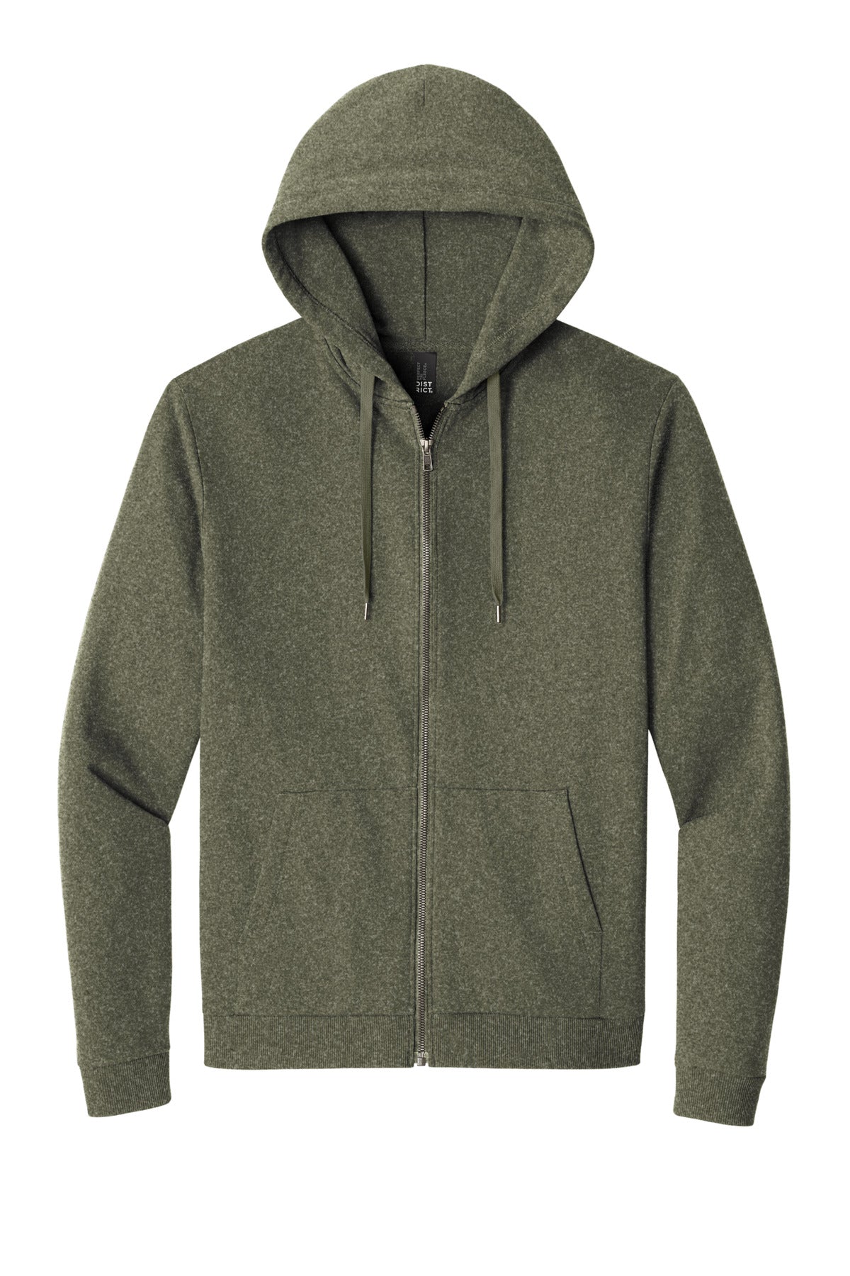 District Perfect Tri Fleece Full-Zip Hoodie - Military Green Frost