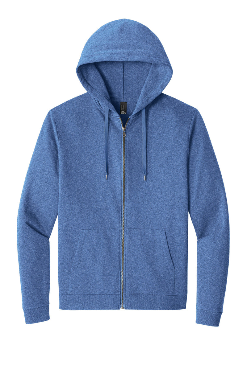 District Perfect Tri Fleece Full-Zip Hoodie - Royal Frost