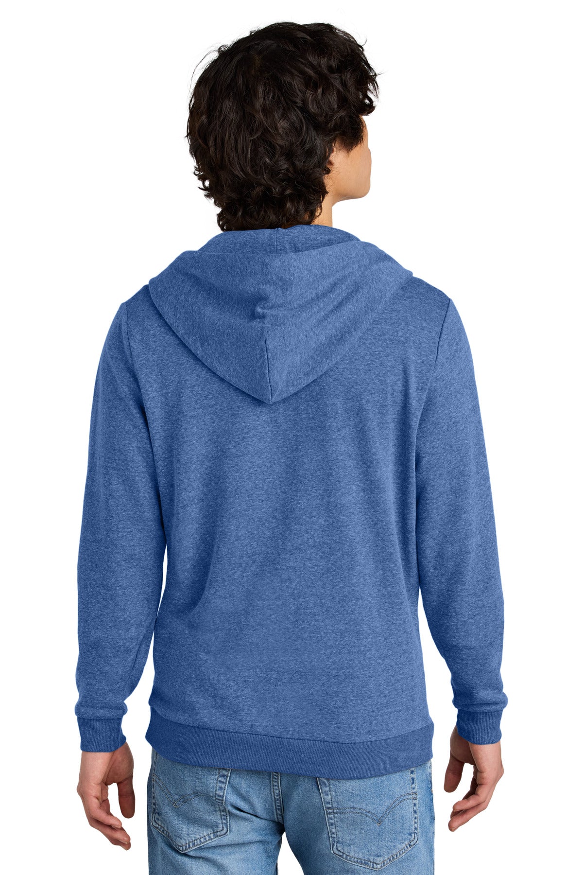 District Perfect Tri Fleece Full-Zip Hoodie - Royal Frost