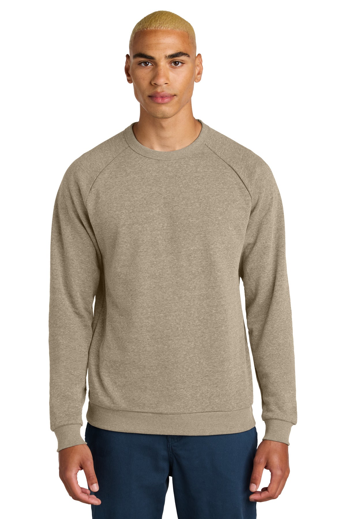 District Perfect Tri Fleece Crewneck Sweatshirt - Desert Tan Heather