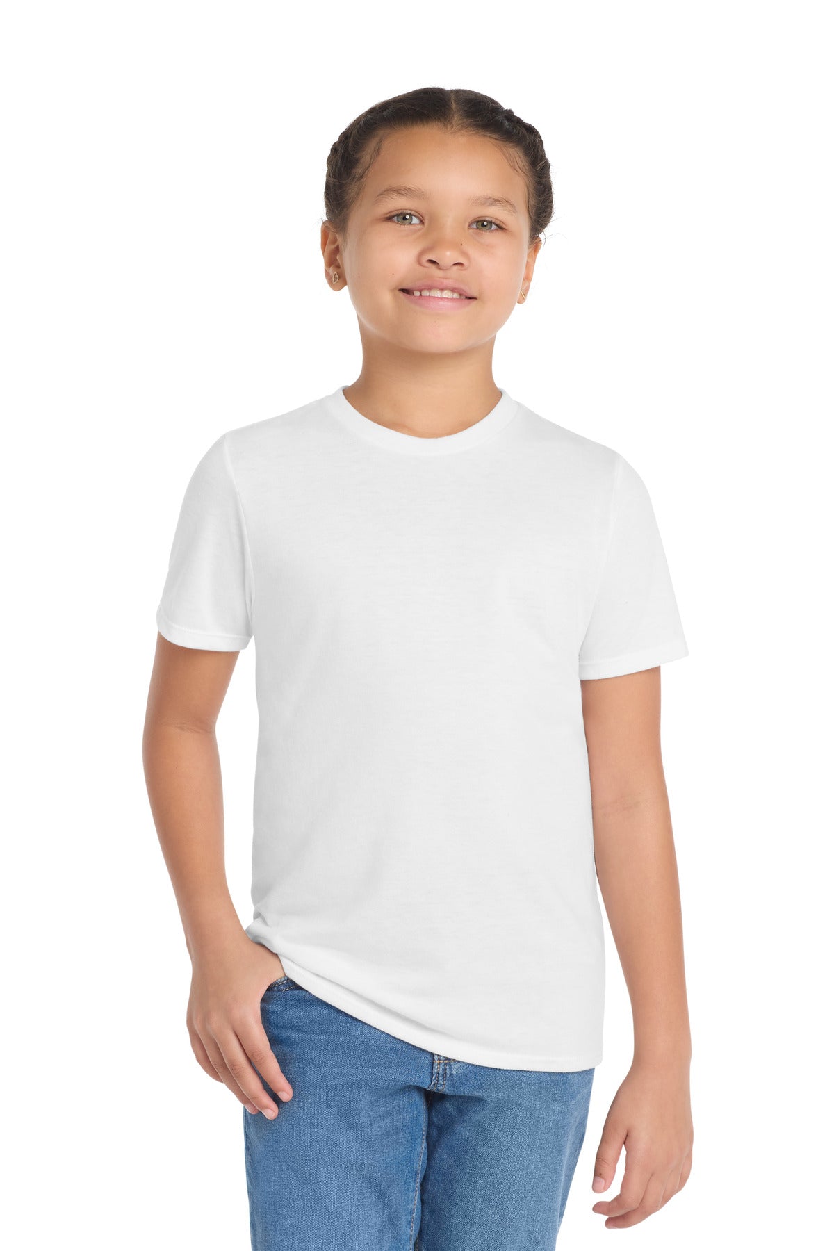 District  Youth Perfect Tri Tee - White