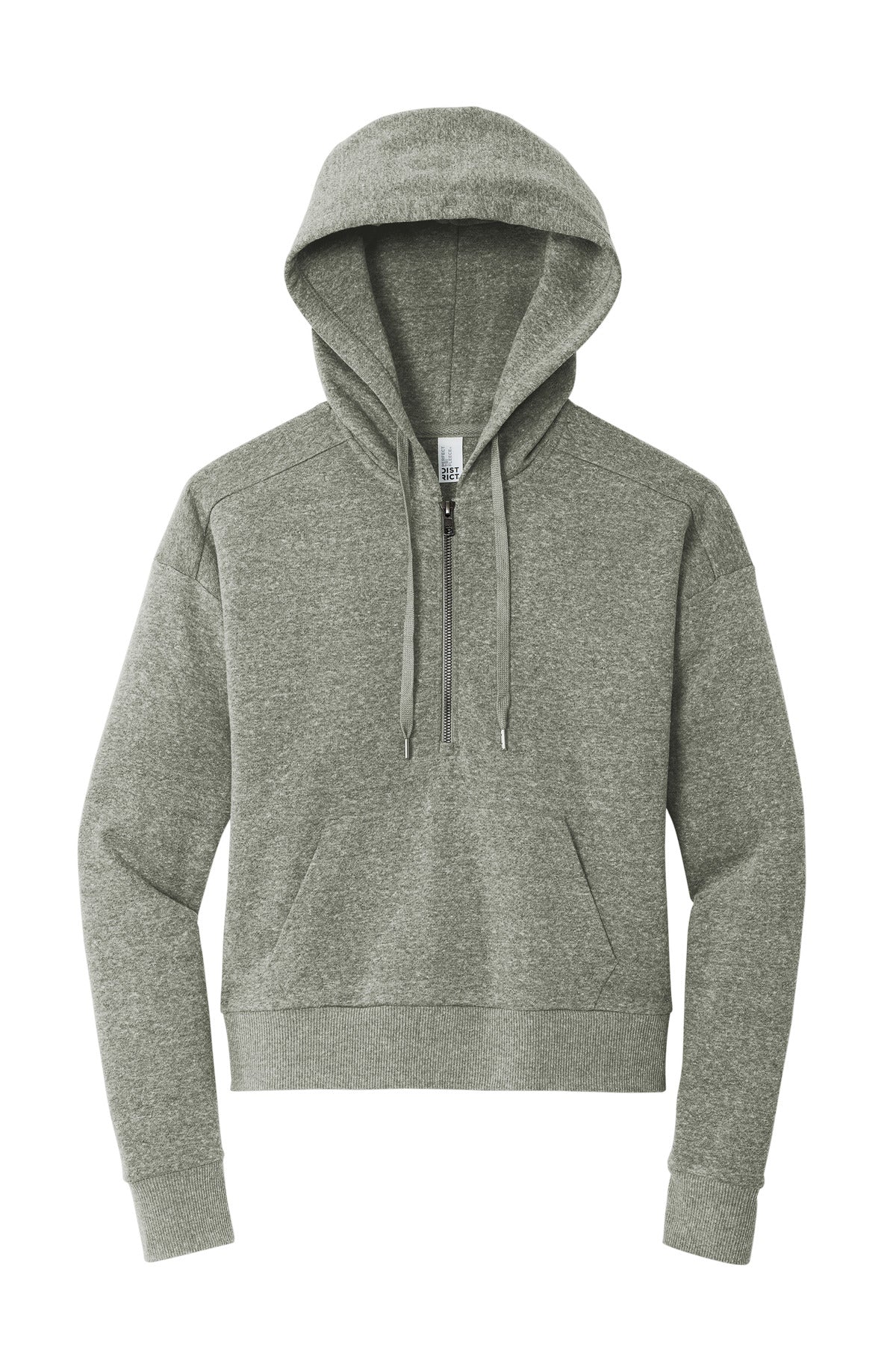 District Women's Perfect Tri Fleece 1/2-Zip Pullover - Grey Frost