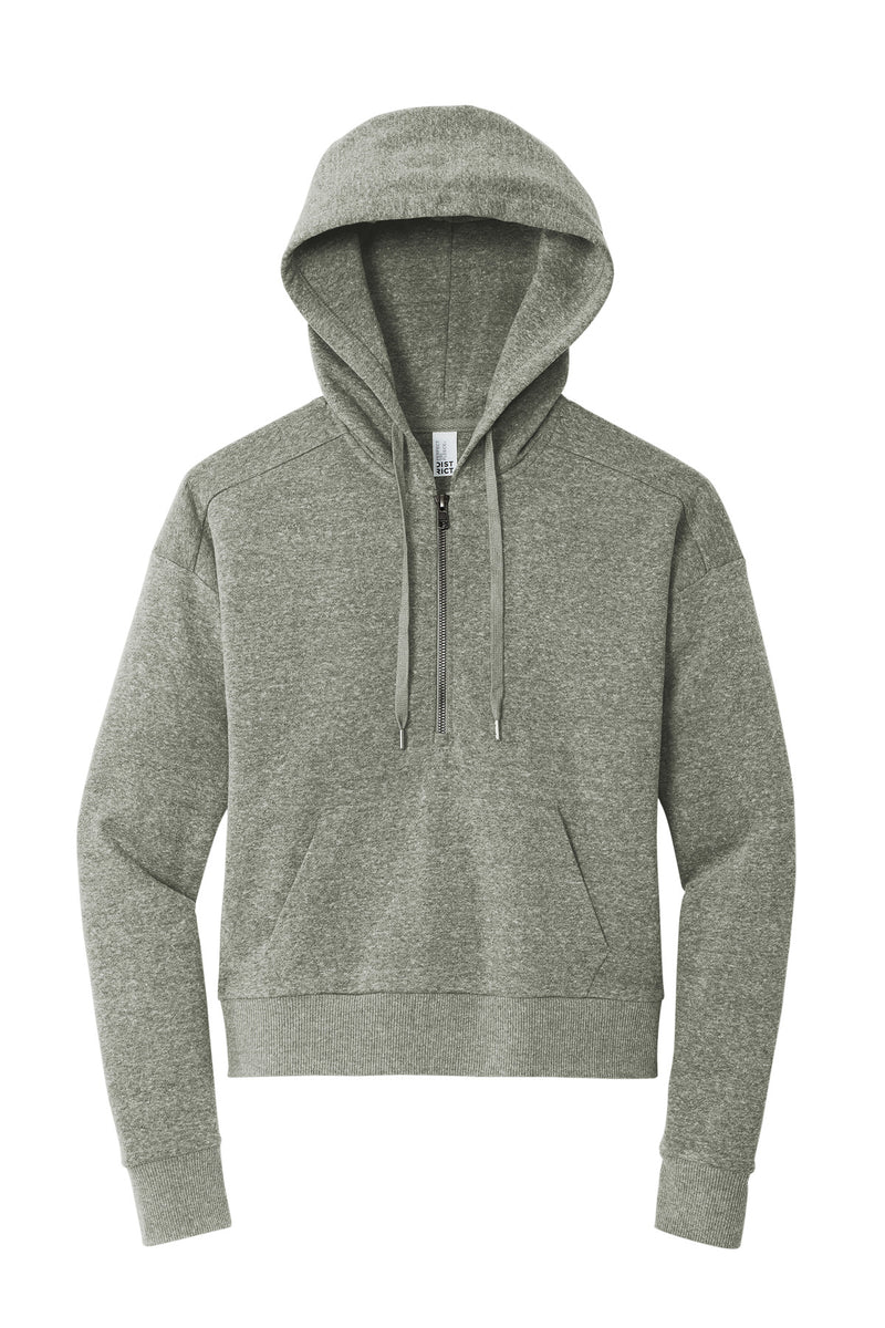 District Women's Perfect Tri Fleece 1/2-Zip Pullover - Grey Frost