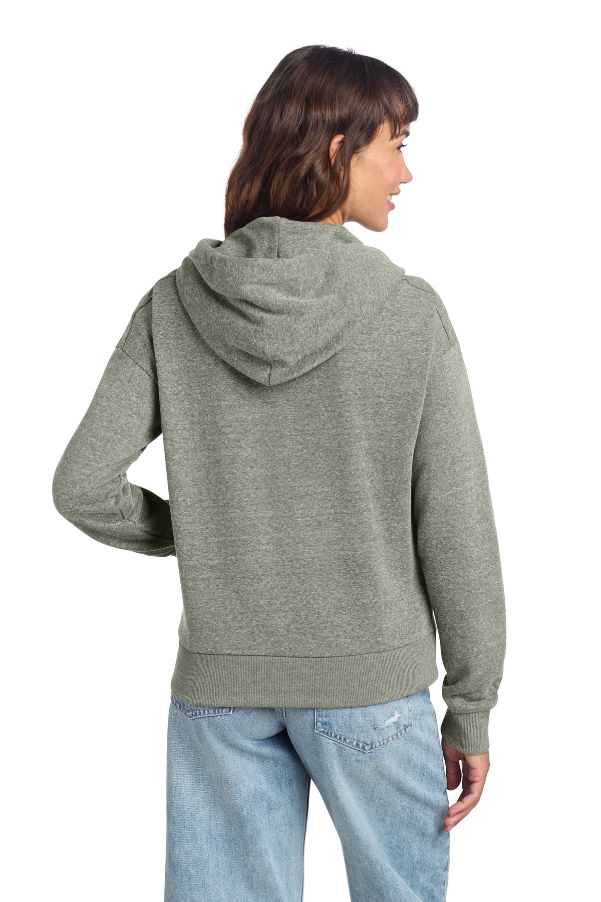 District Women's Perfect Tri Fleece 1/2-Zip Pullover - Grey Frost