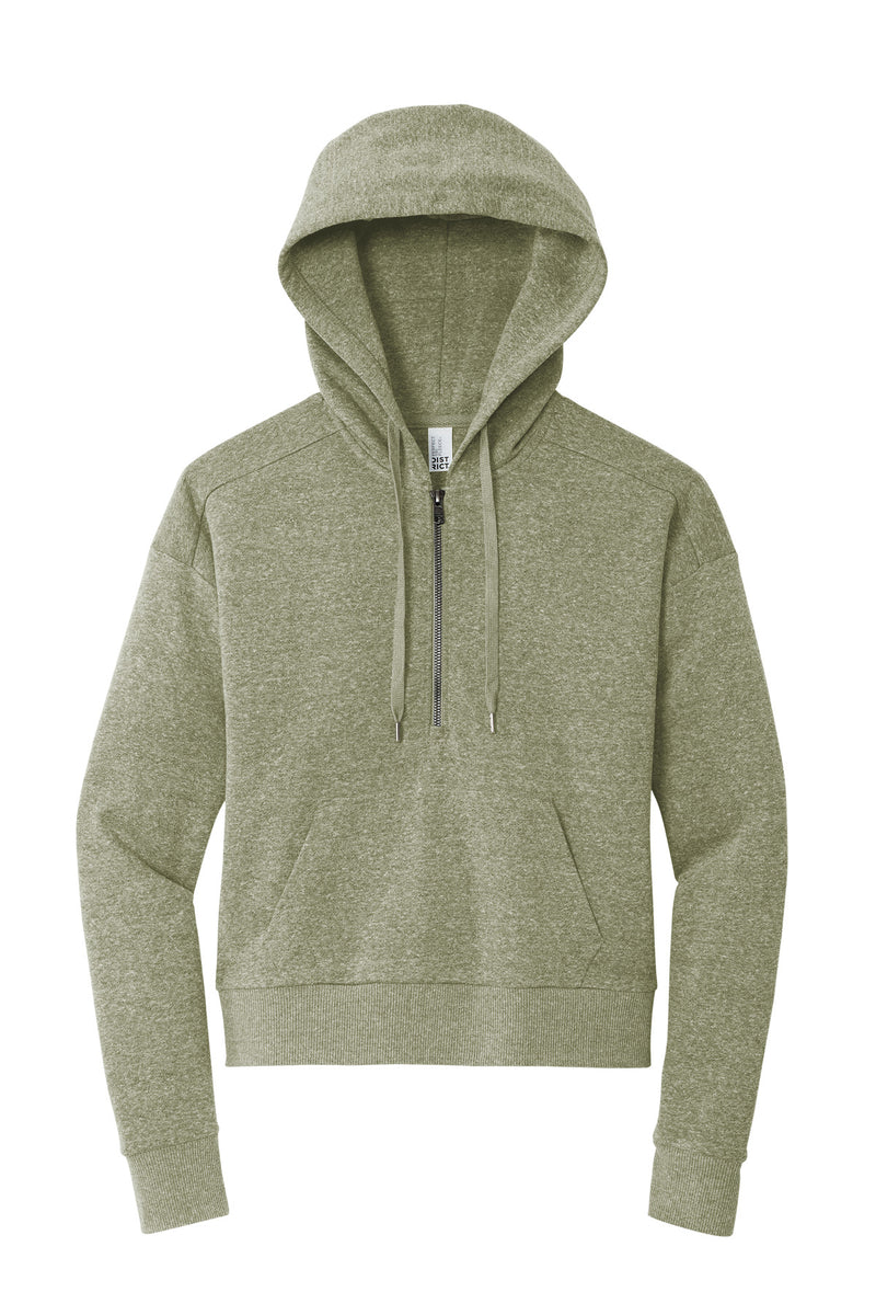 District Women's Perfect Tri Fleece 1/2-Zip Pullover - Military Green Frost