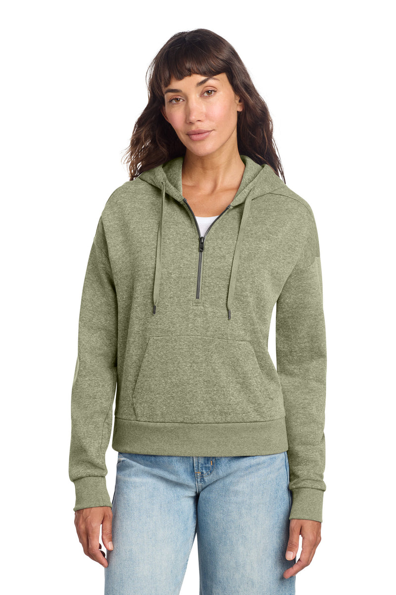 District Women's Perfect Tri Fleece 1/2-Zip Pullover - Military Green Frost