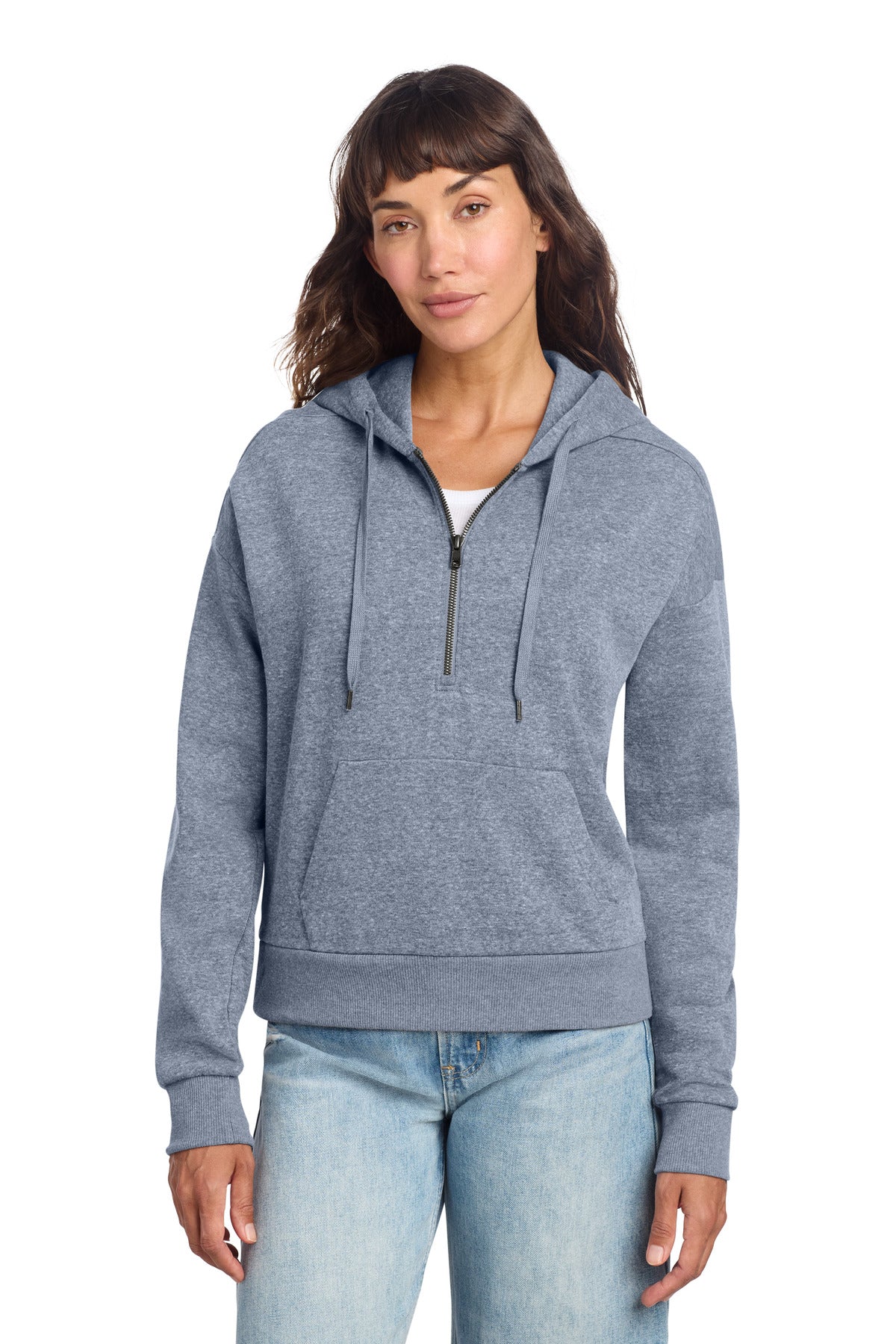 District Women's Perfect Tri Fleece 1/2-Zip Pullover - Navy Frost