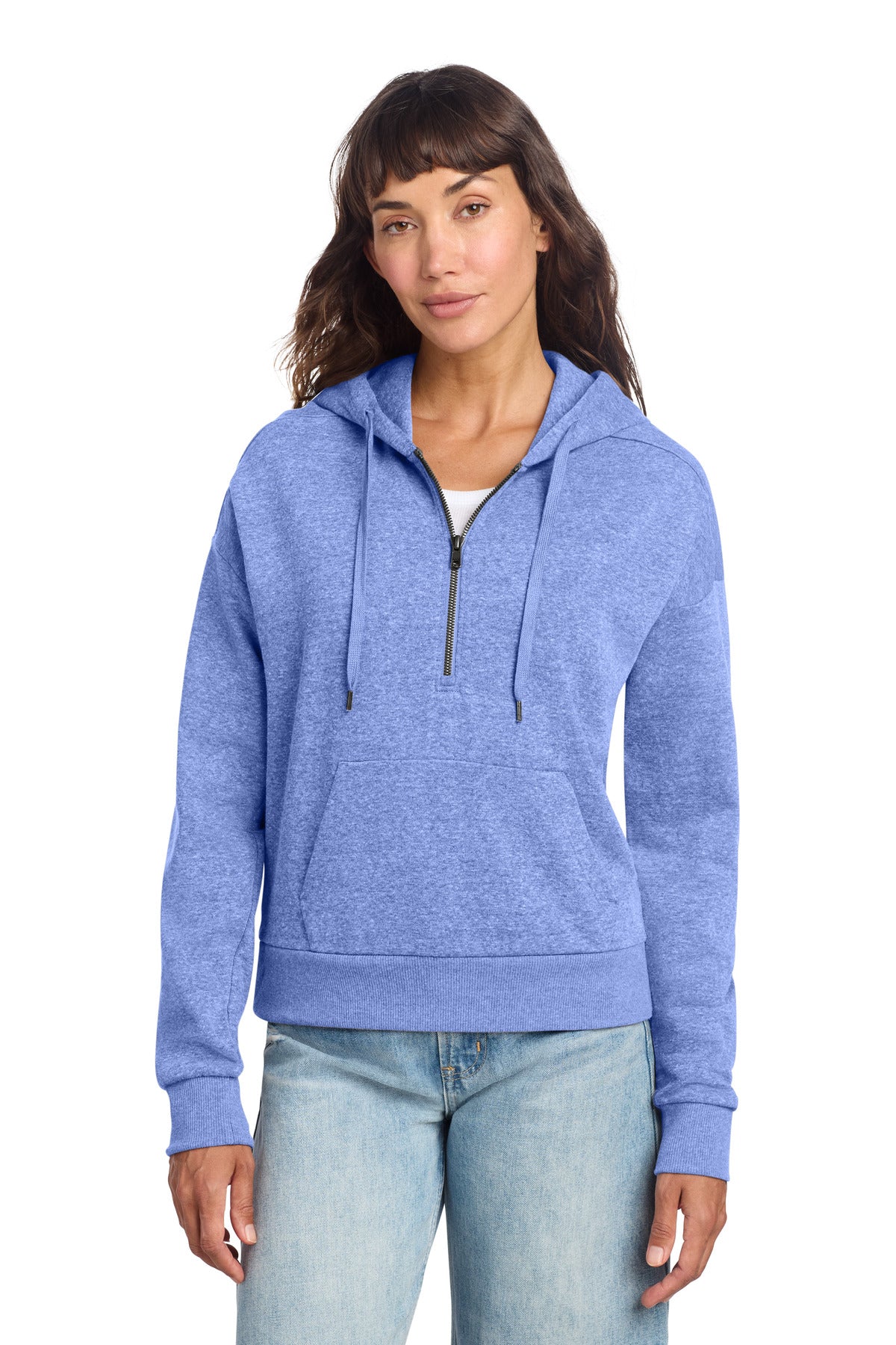 District Women's Perfect Tri Fleece 1/2-Zip Pullover - Royal Frost
