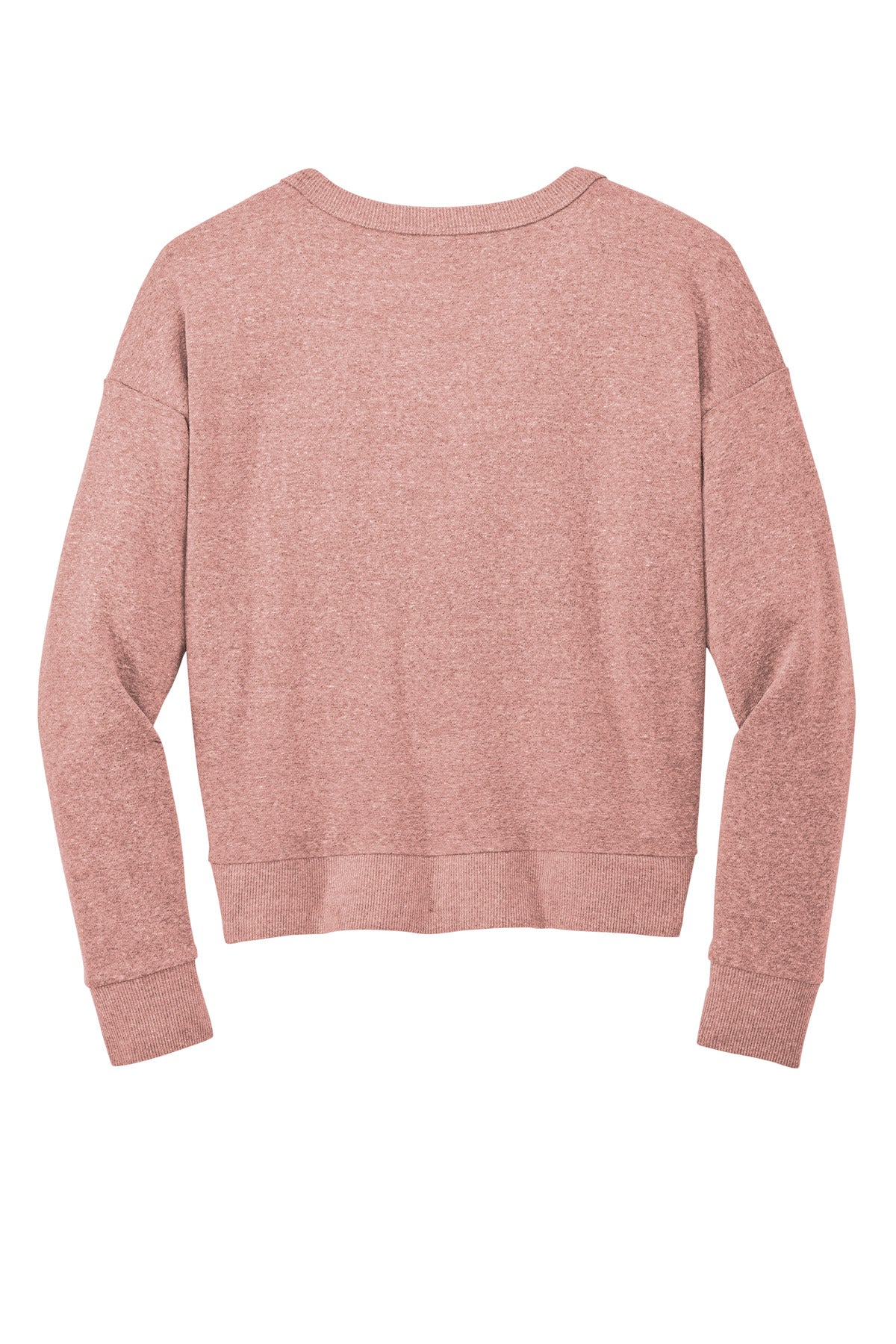 District Women's Perfect Tri Fleece V-Neck Sweatshirt - Blush Frost