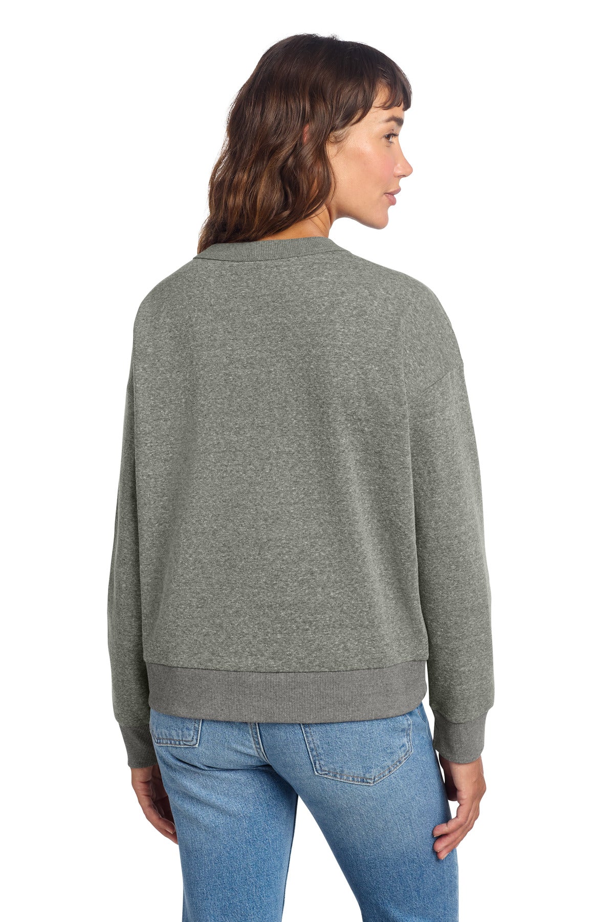 District Women's Perfect Tri Fleece V-Neck Sweatshirt - Heathered Charcoal