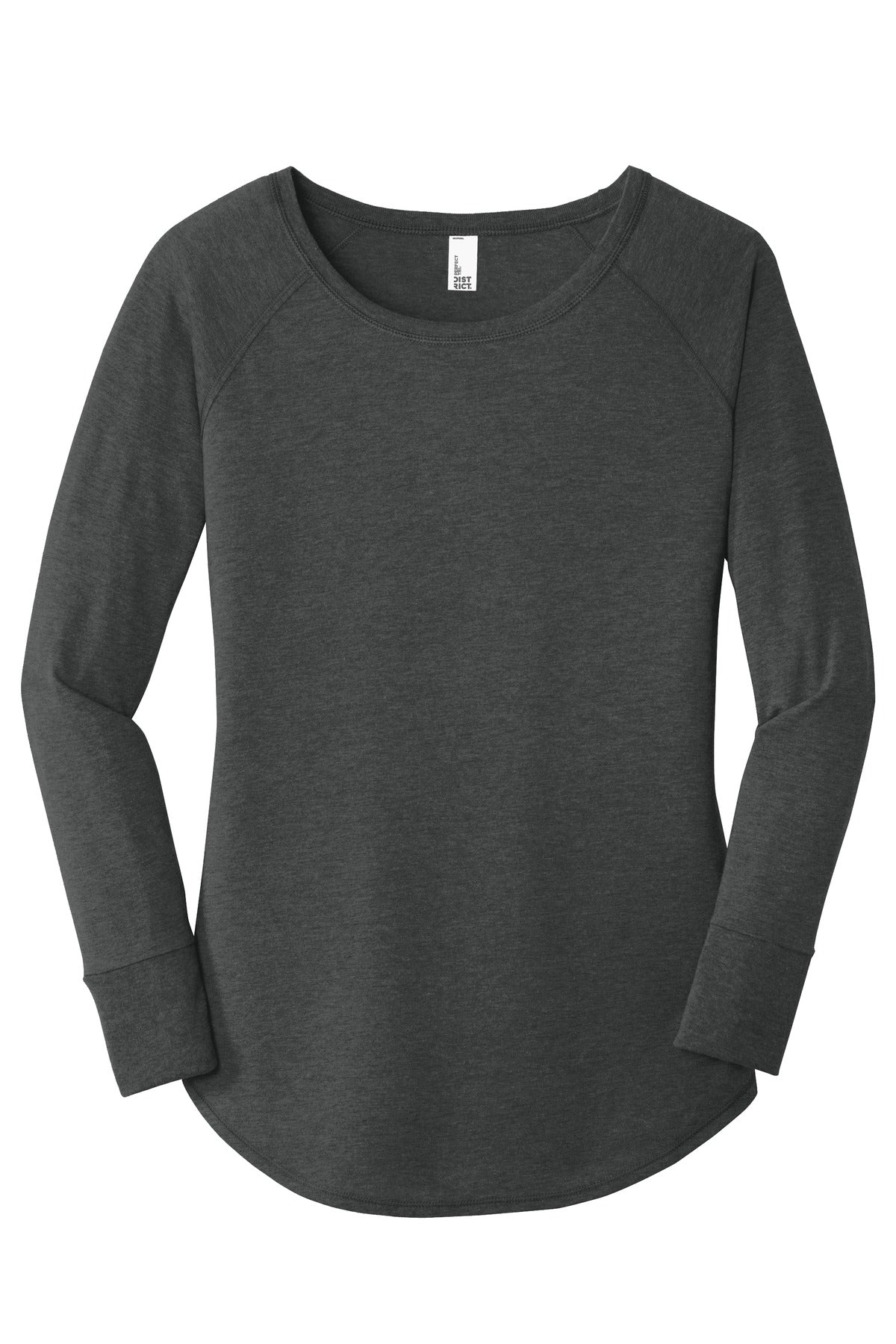 District  Women's Perfect Tri  Long Sleeve Tunic Tee - Black Frost