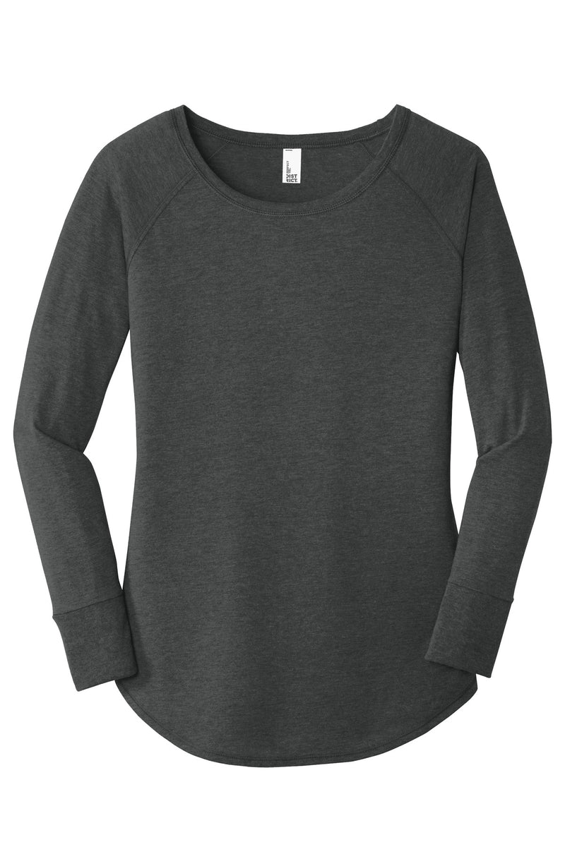 District  Women's Perfect Tri  Long Sleeve Tunic Tee - Black Frost