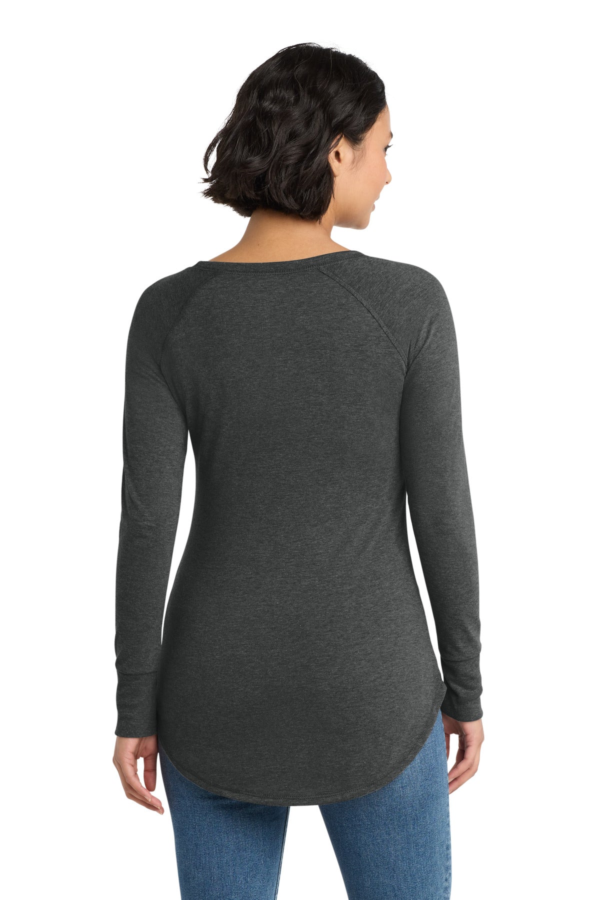 District  Women's Perfect Tri  Long Sleeve Tunic Tee - Black Frost