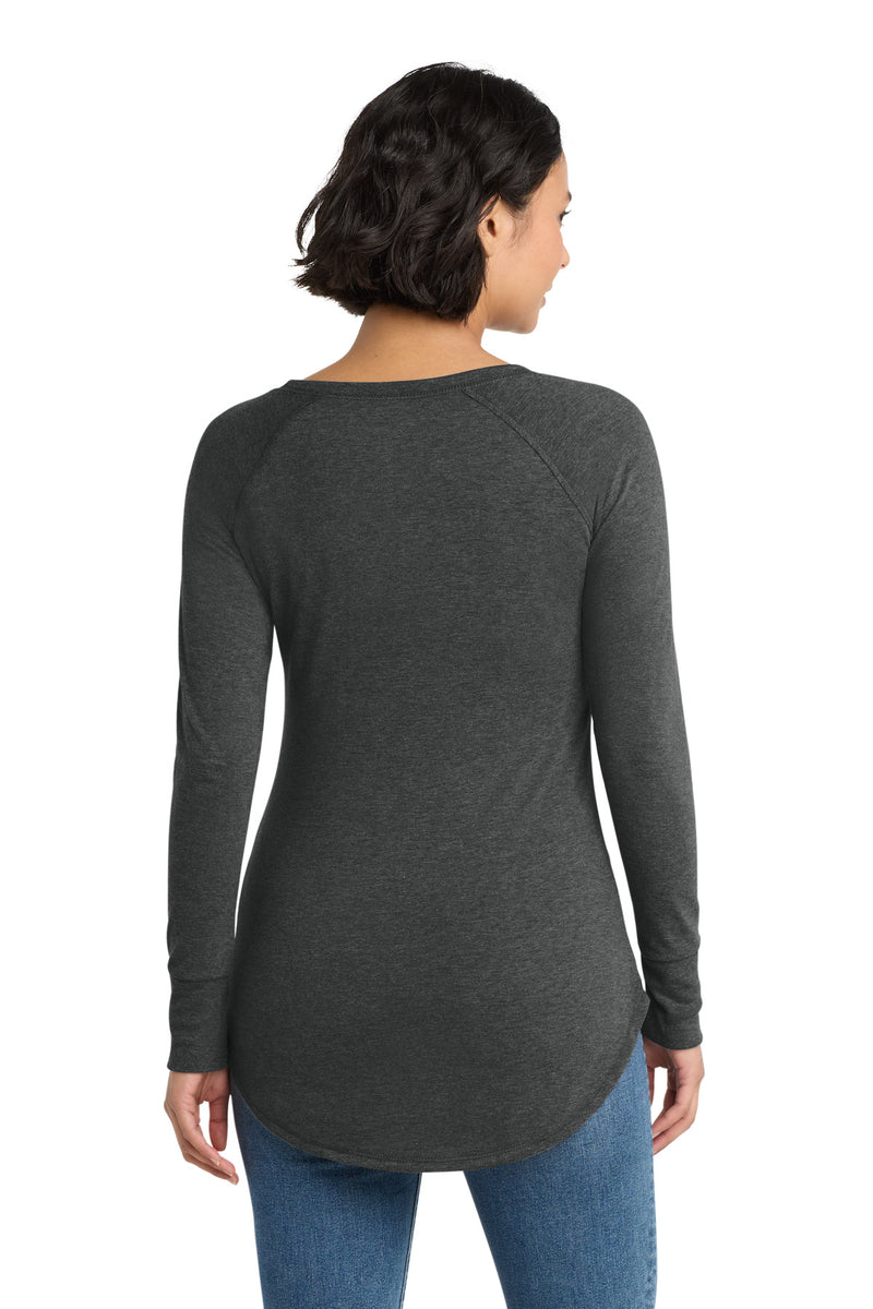 District  Women's Perfect Tri  Long Sleeve Tunic Tee - Black Frost