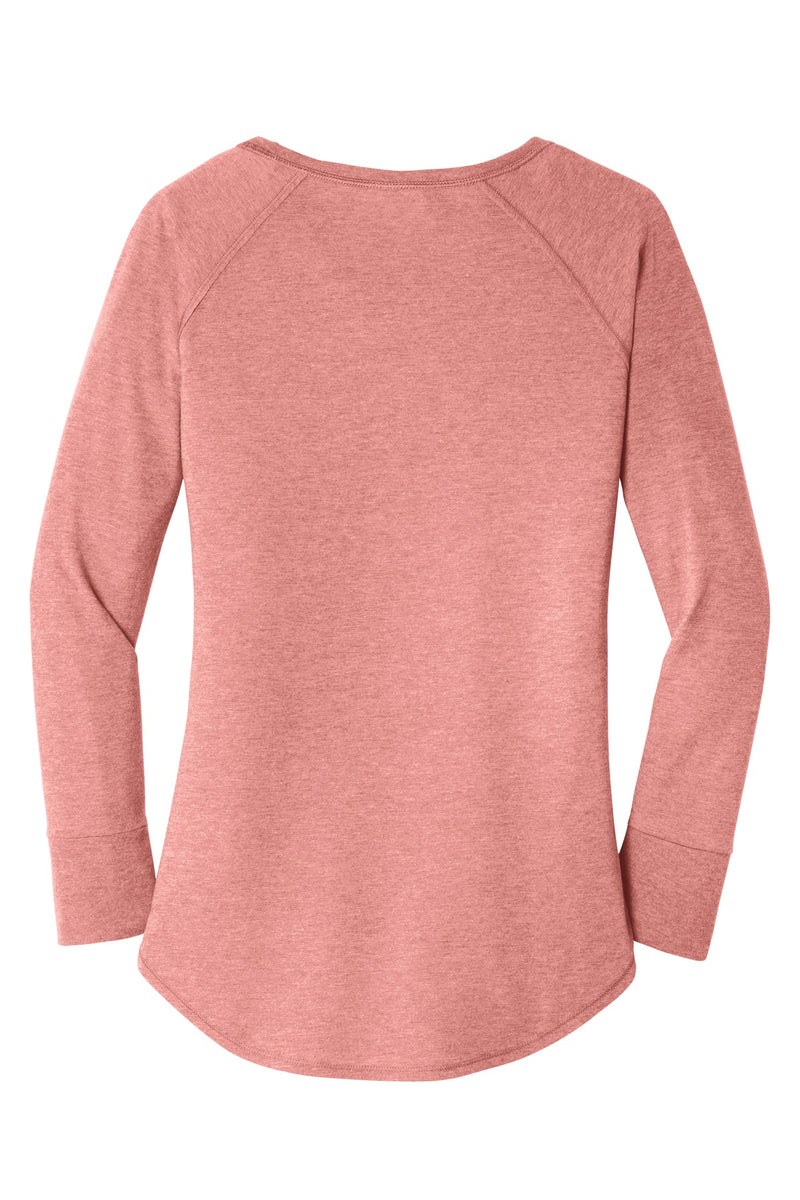 District  Women's Perfect Tri  Long Sleeve Tunic Tee - Blush Frost