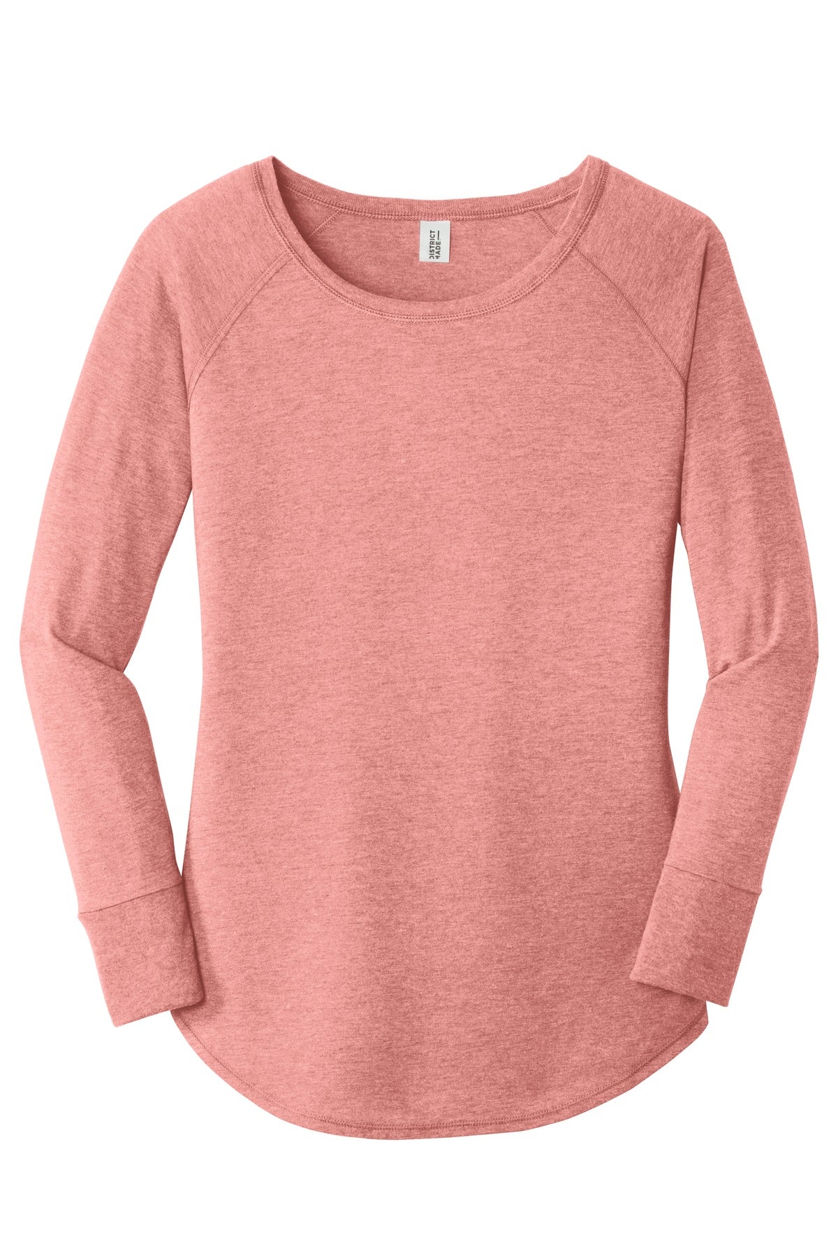 District  Women's Perfect Tri  Long Sleeve Tunic Tee - Blush Frost