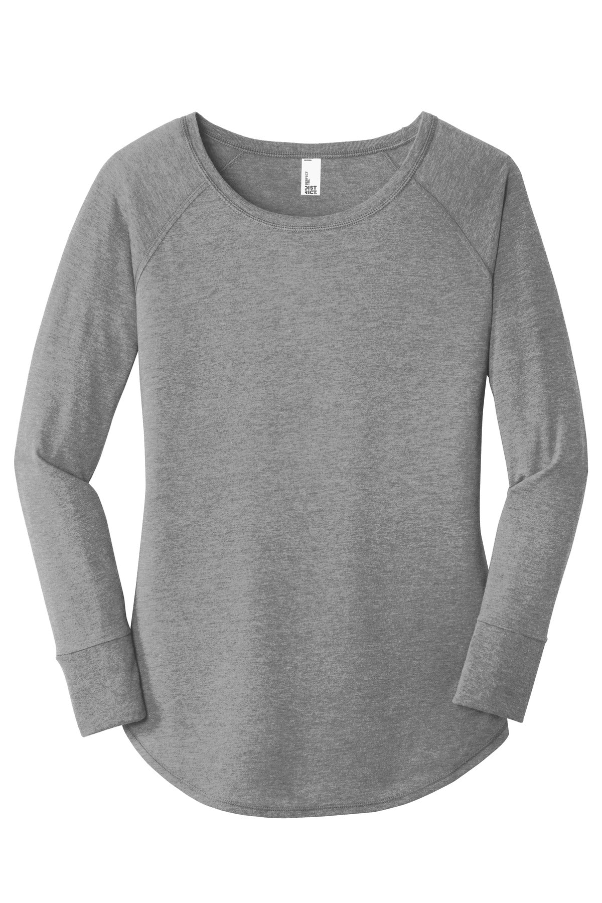 District  Women's Perfect Tri  Long Sleeve Tunic Tee - Grey Frost