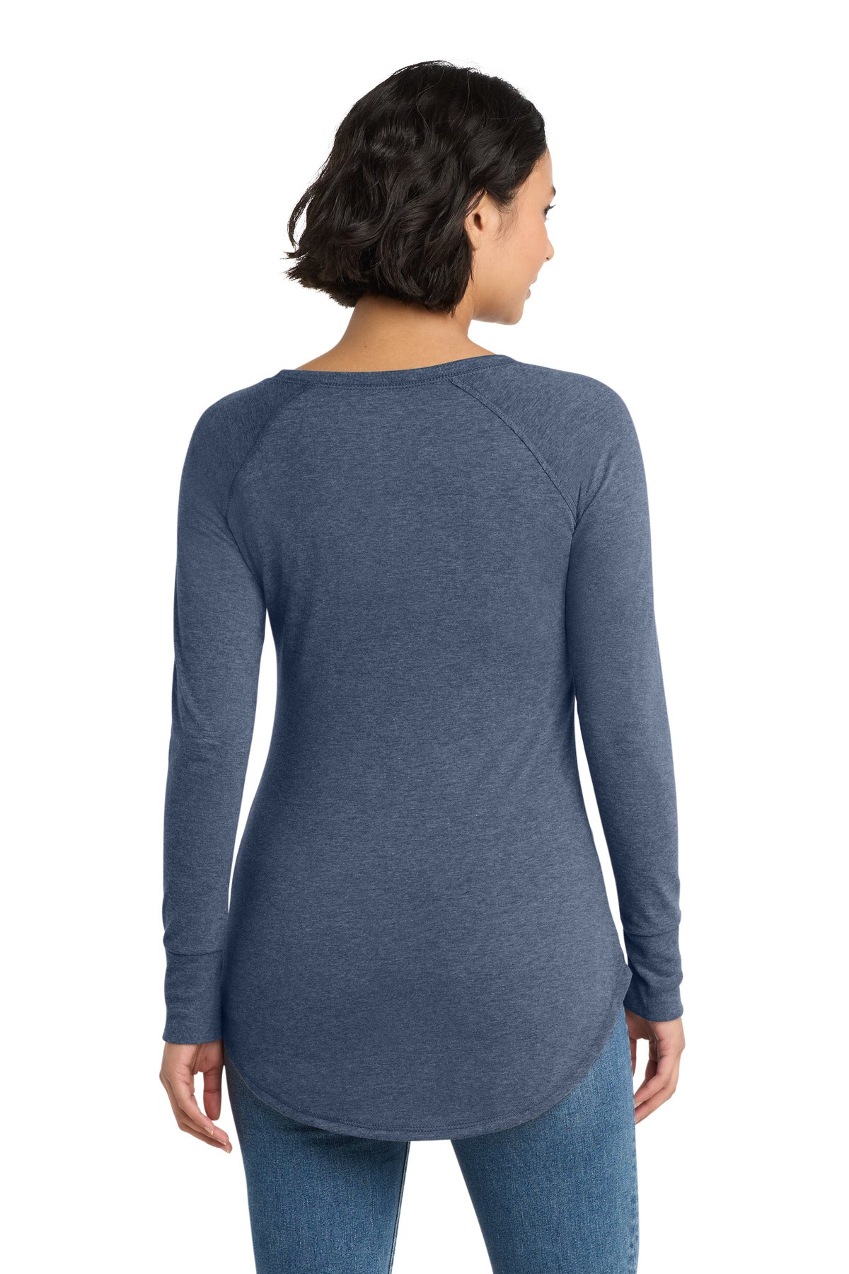 District  Women's Perfect Tri  Long Sleeve Tunic Tee - Navy Frost