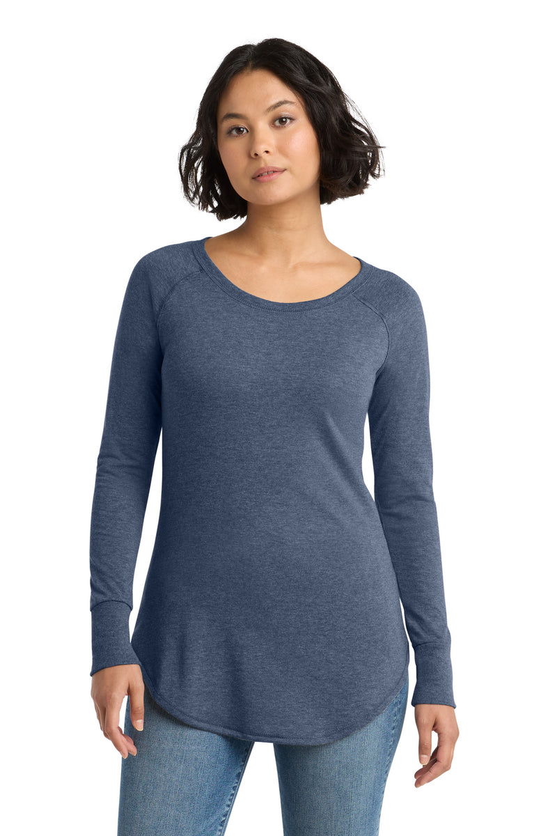 District  Women's Perfect Tri  Long Sleeve Tunic Tee - Navy Frost