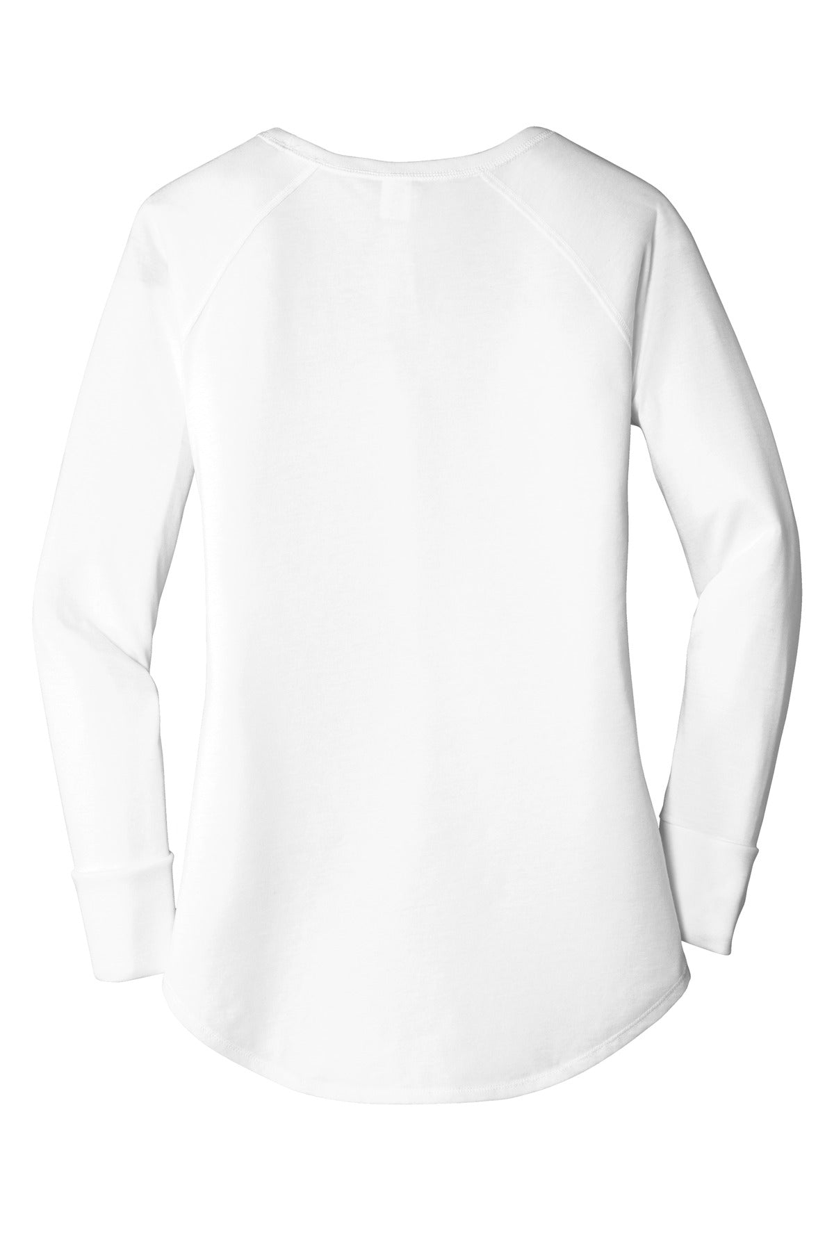 District  Women's Perfect Tri  Long Sleeve Tunic Tee - White