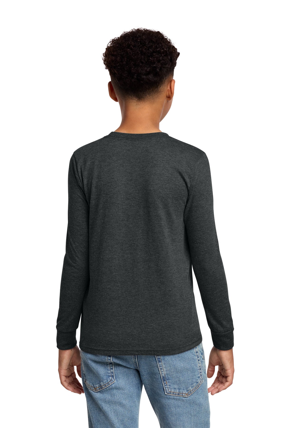 District Youth Perfect Tri Long Sleeve Tee - Black Frost