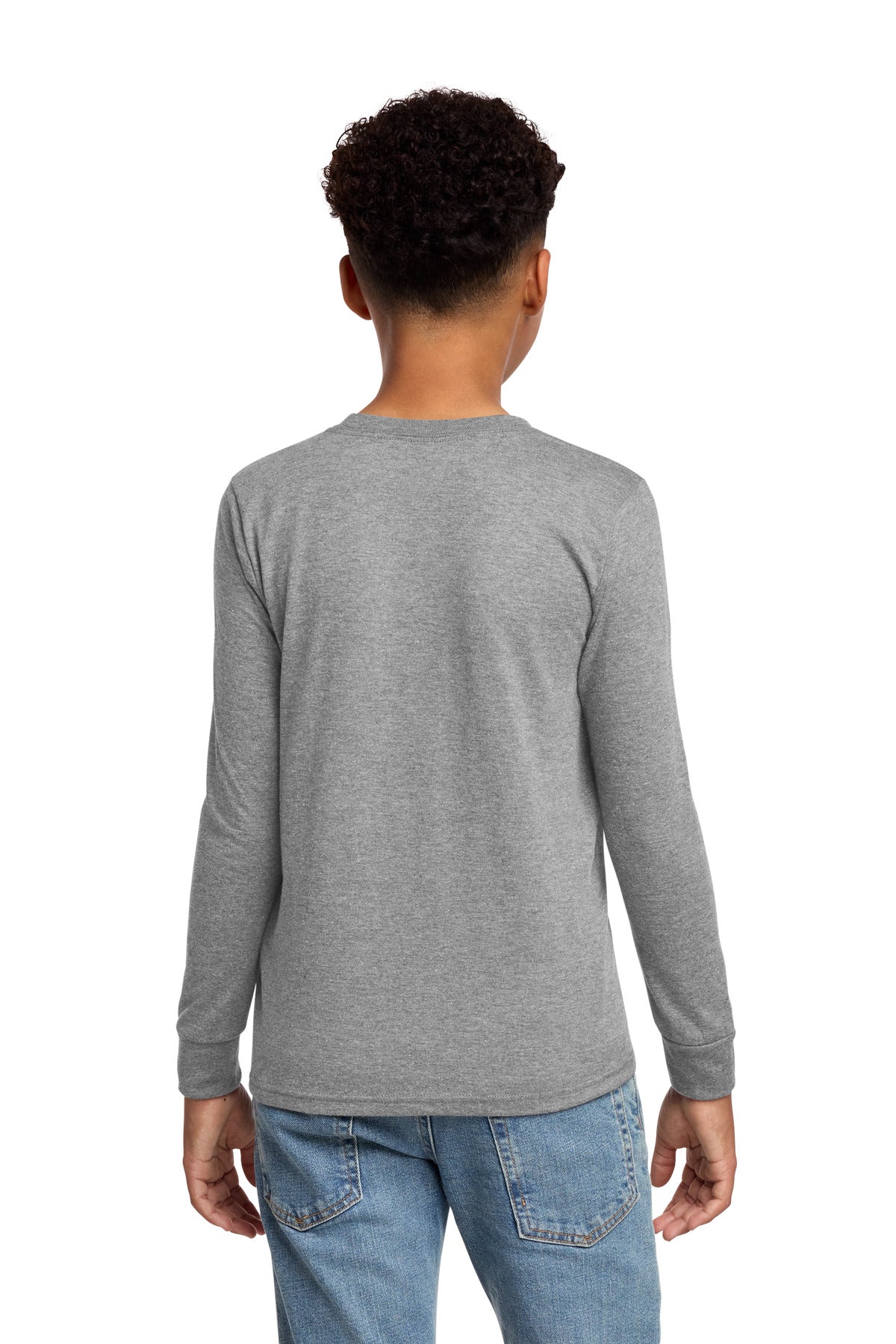 District Youth Perfect Tri Long Sleeve Tee - Grey Frost