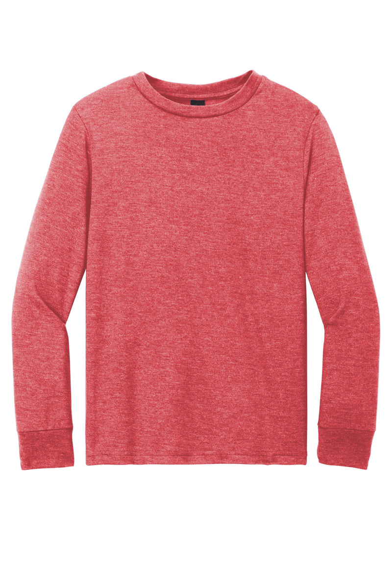 District Youth Perfect Tri Long Sleeve Tee - Red Frost