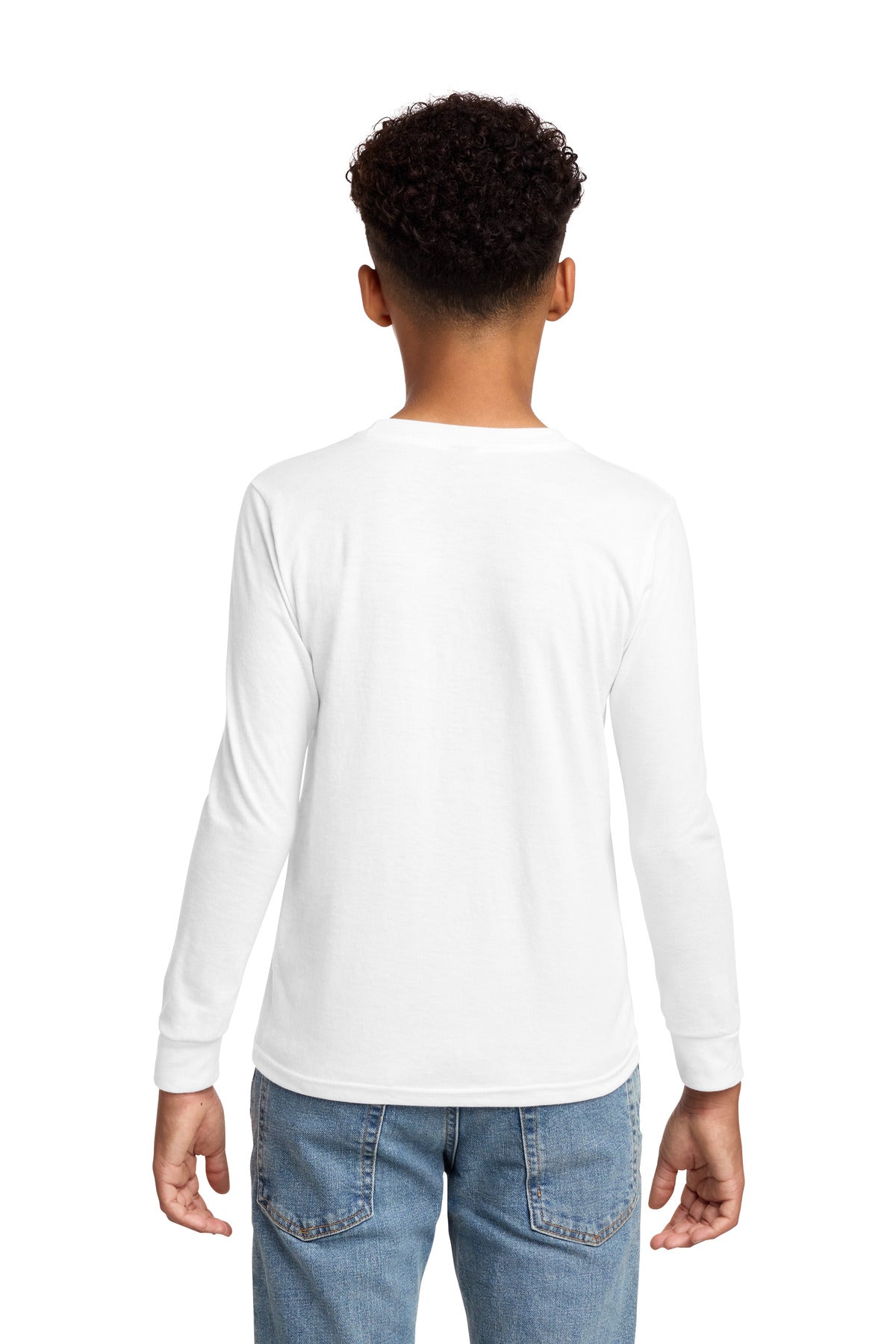District Youth Perfect Tri Long Sleeve Tee - White