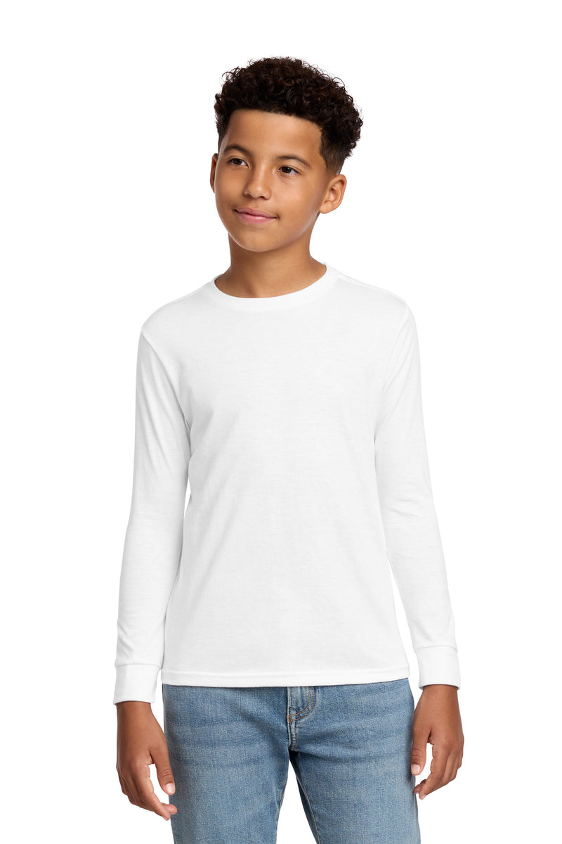 District Youth Perfect Tri Long Sleeve Tee - White
