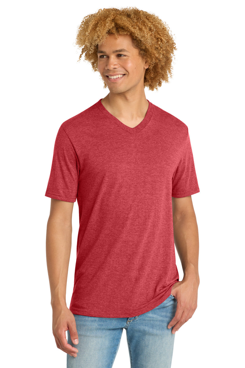 District   Perfect Tri V-Neck Tee - Red Frost