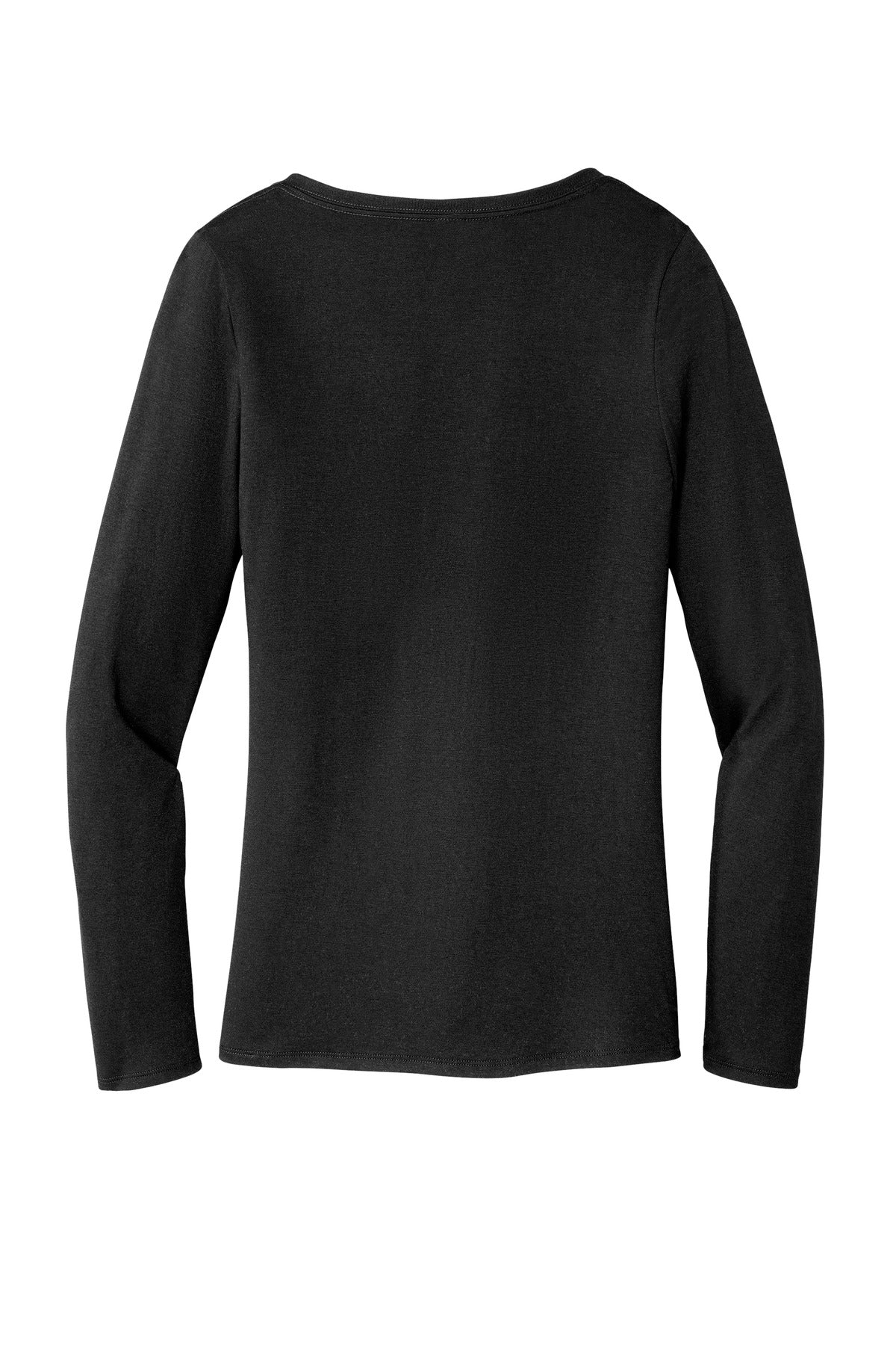 District Women's Perfect Tri Long Sleeve V-Neck Tee - Black