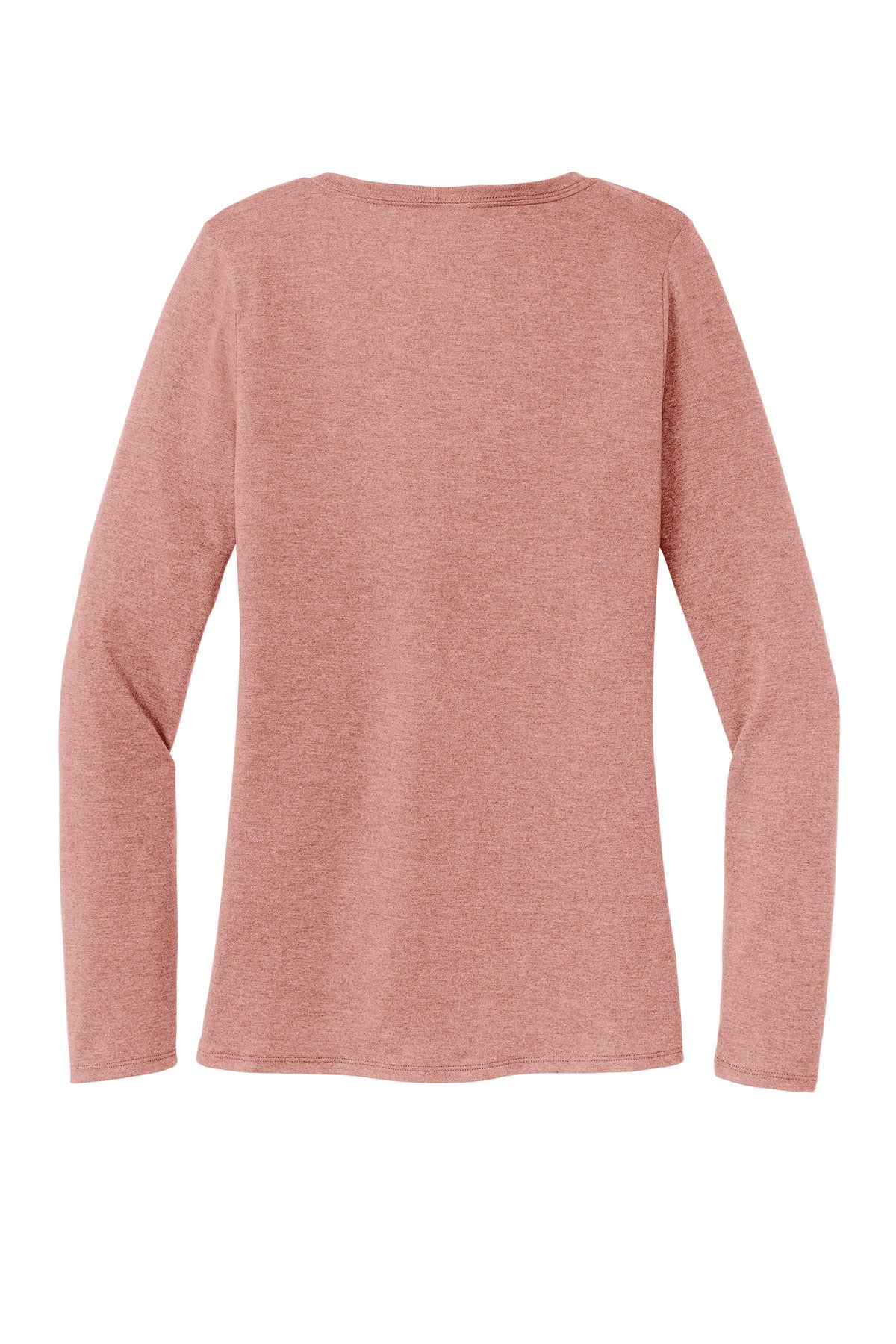 District Women's Perfect Tri Long Sleeve V-Neck Tee - Blush Frost