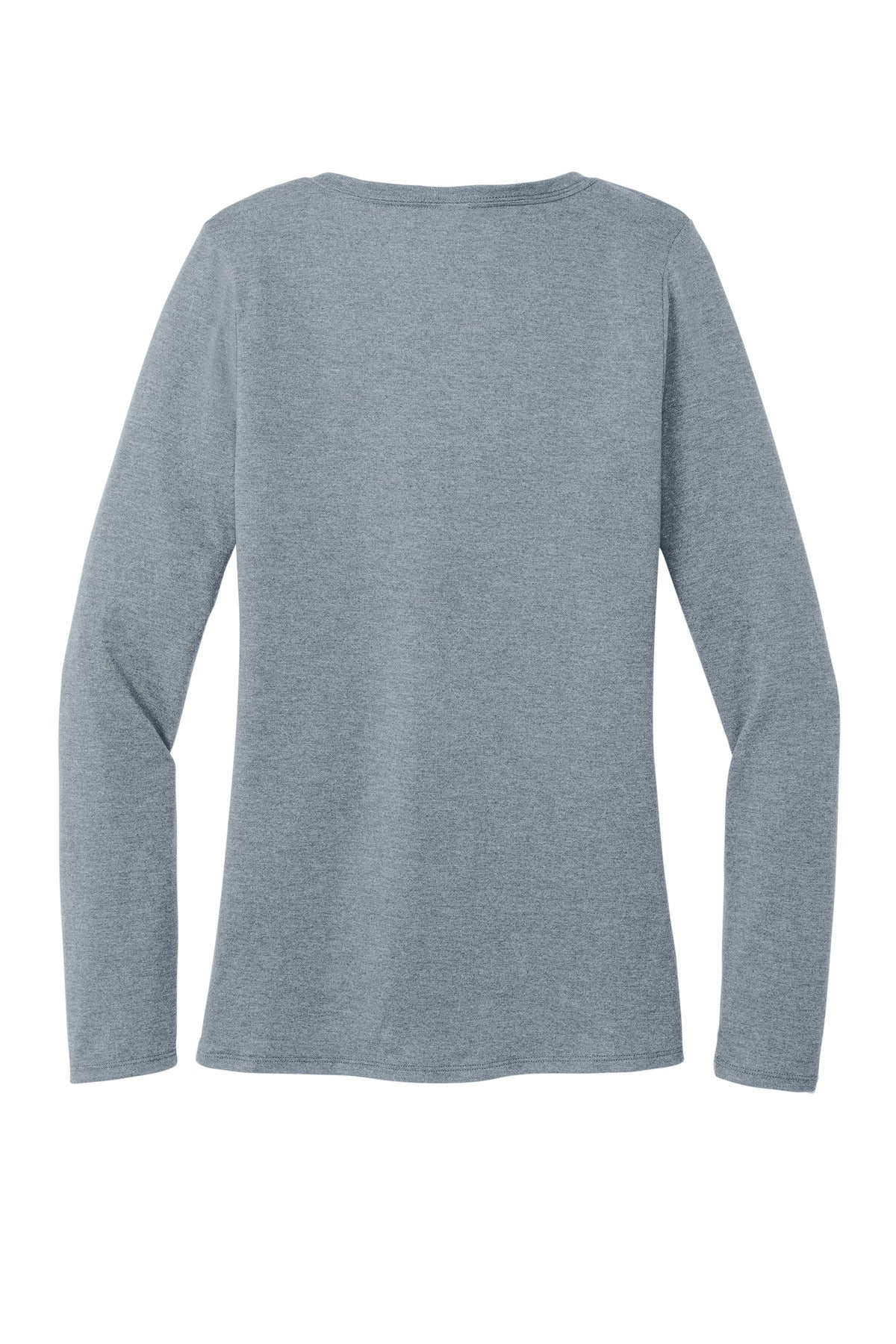 District Women's Perfect Tri Long Sleeve V-Neck Tee - Flint Blue Heather