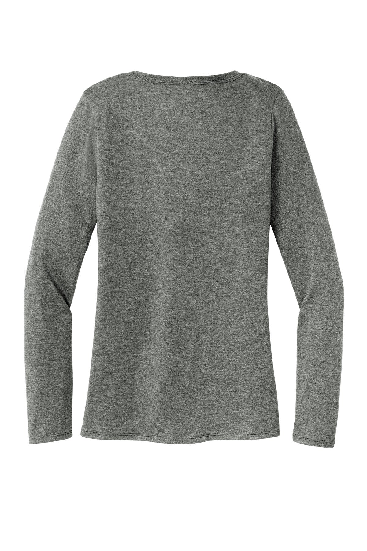 District Women's Perfect Tri Long Sleeve V-Neck Tee - Heathered Charcoal